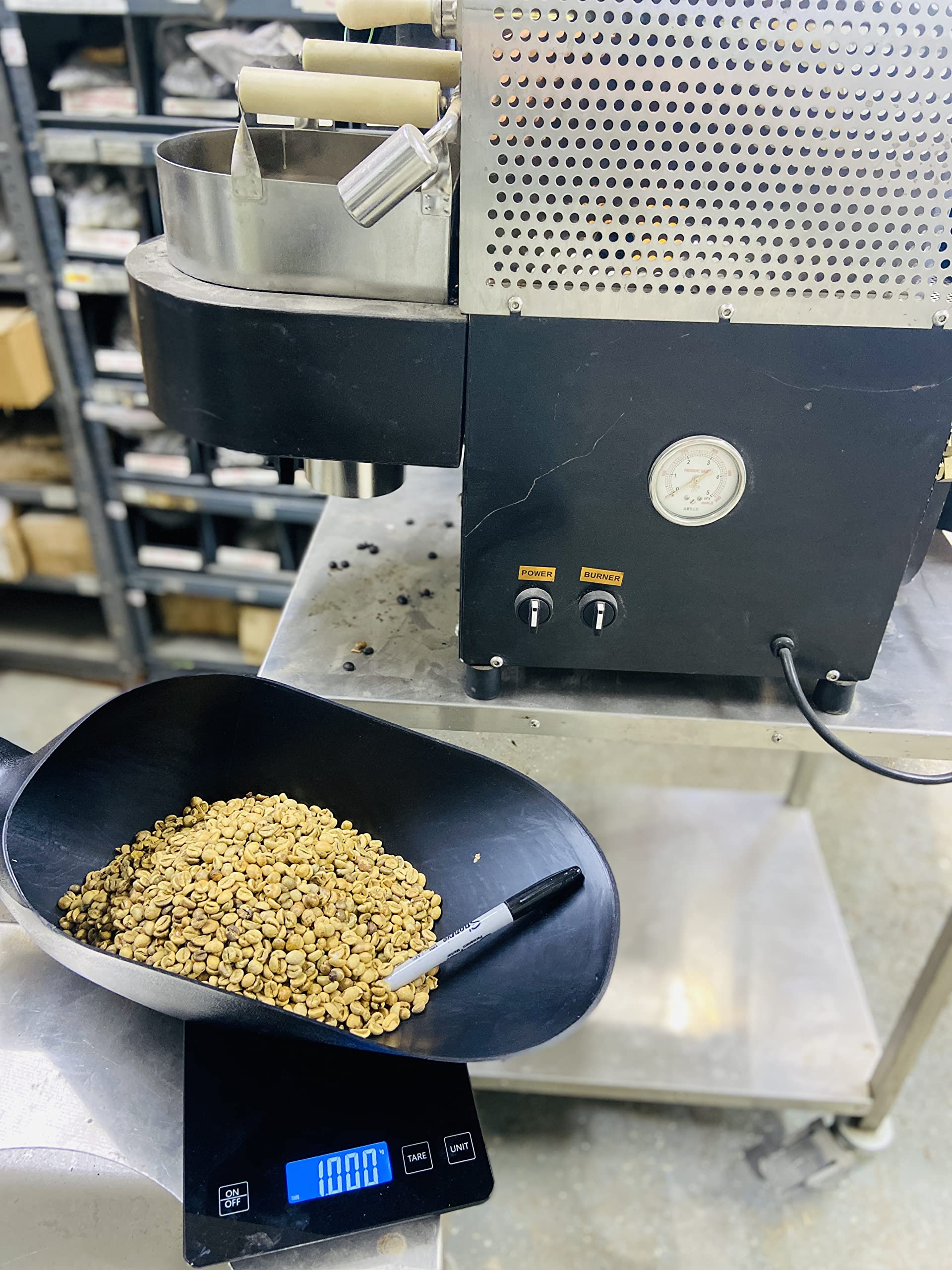 Rattleware Kilo Bean Scale Coffee Scoop For Counter And Case Display - Multifunctional Scale Scoop - Flat Design With Funnel - H