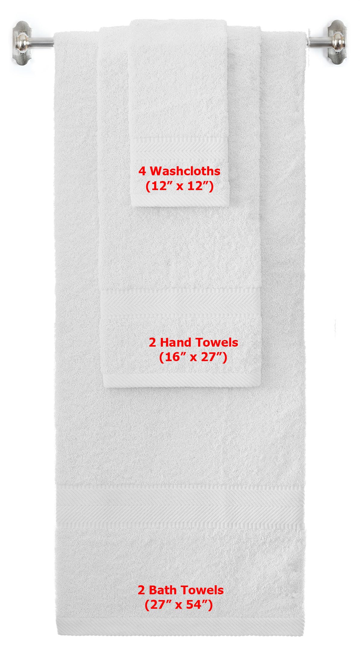 By Lora Terry Bath Towel Hand Towel And Wash Cloth Plush Towel For Bath Shower Black Set Of 8