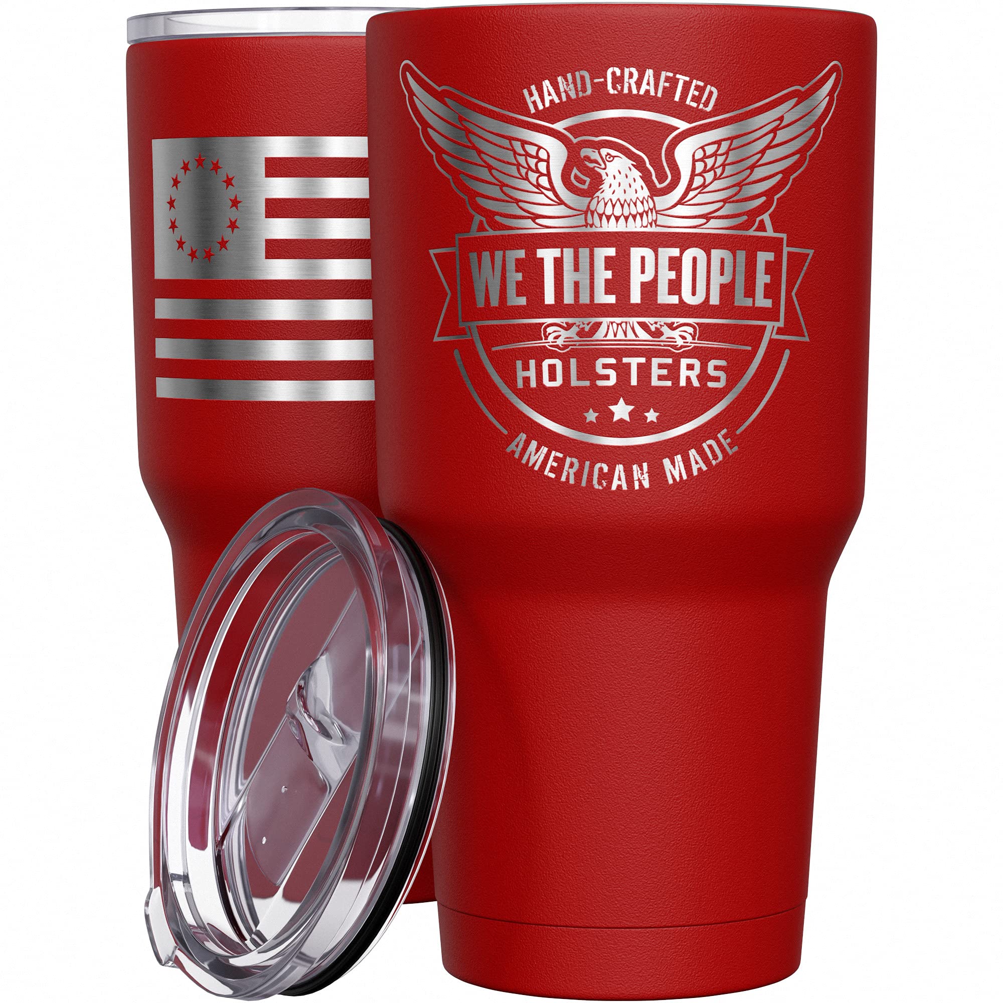 We The People Holsters - Wtp Holsters Logo - Betsy Ross Flag - Betsy Ross Mug - American Flag Coffee Travel Mug - American Flag