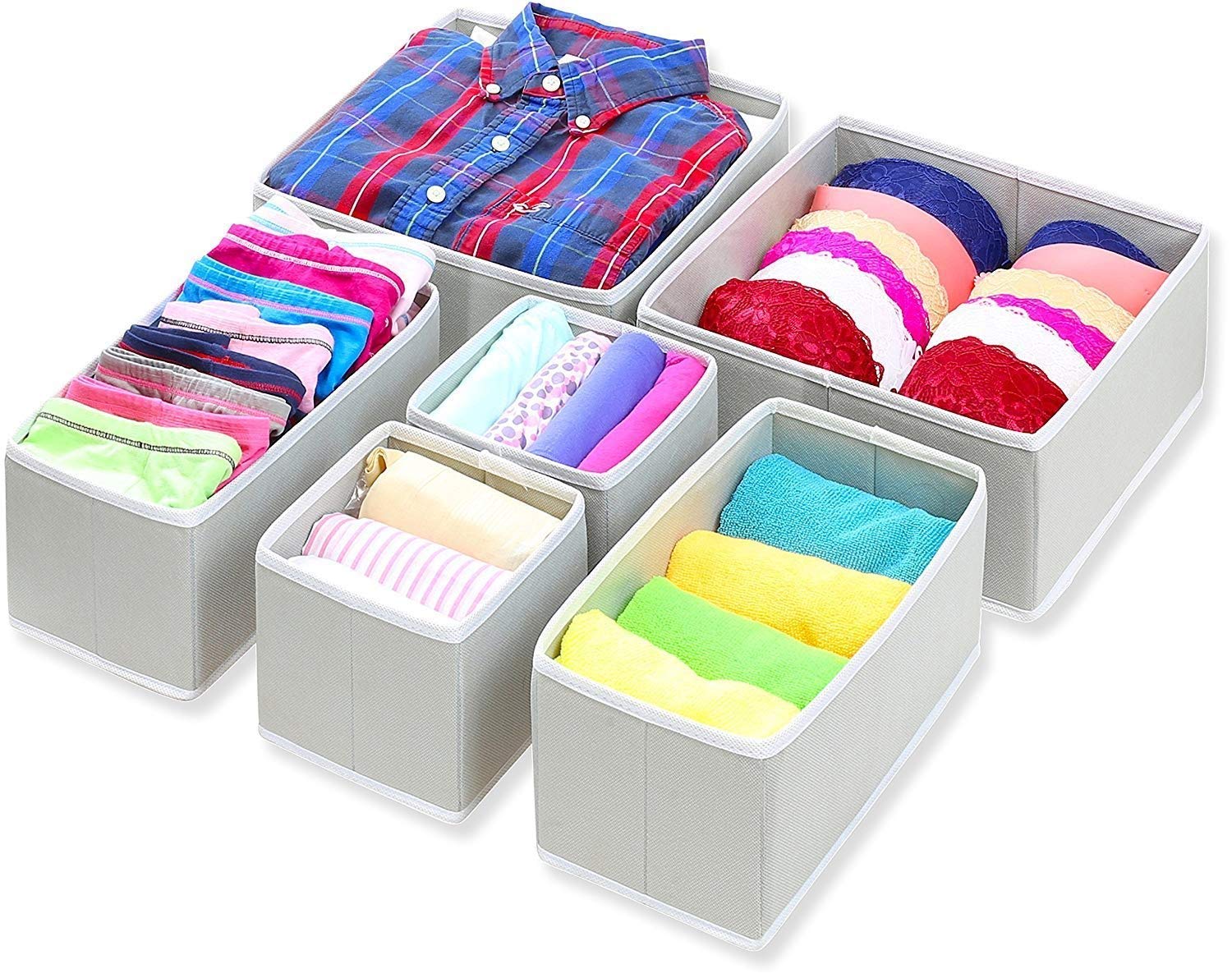 Styleys Foldable Storage Box Drawer Divider Organizer Closet Storage For Socks Bra Tie Scarfs NonWoven Foldable Cloth Storage B