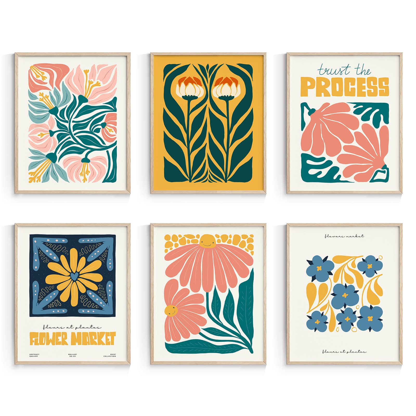 Habseligkeit Flower Market Posters For Room Decor, Abstract Floral Wall Art Prints, Cute Wall Decor, Vintage Posters For Girls R