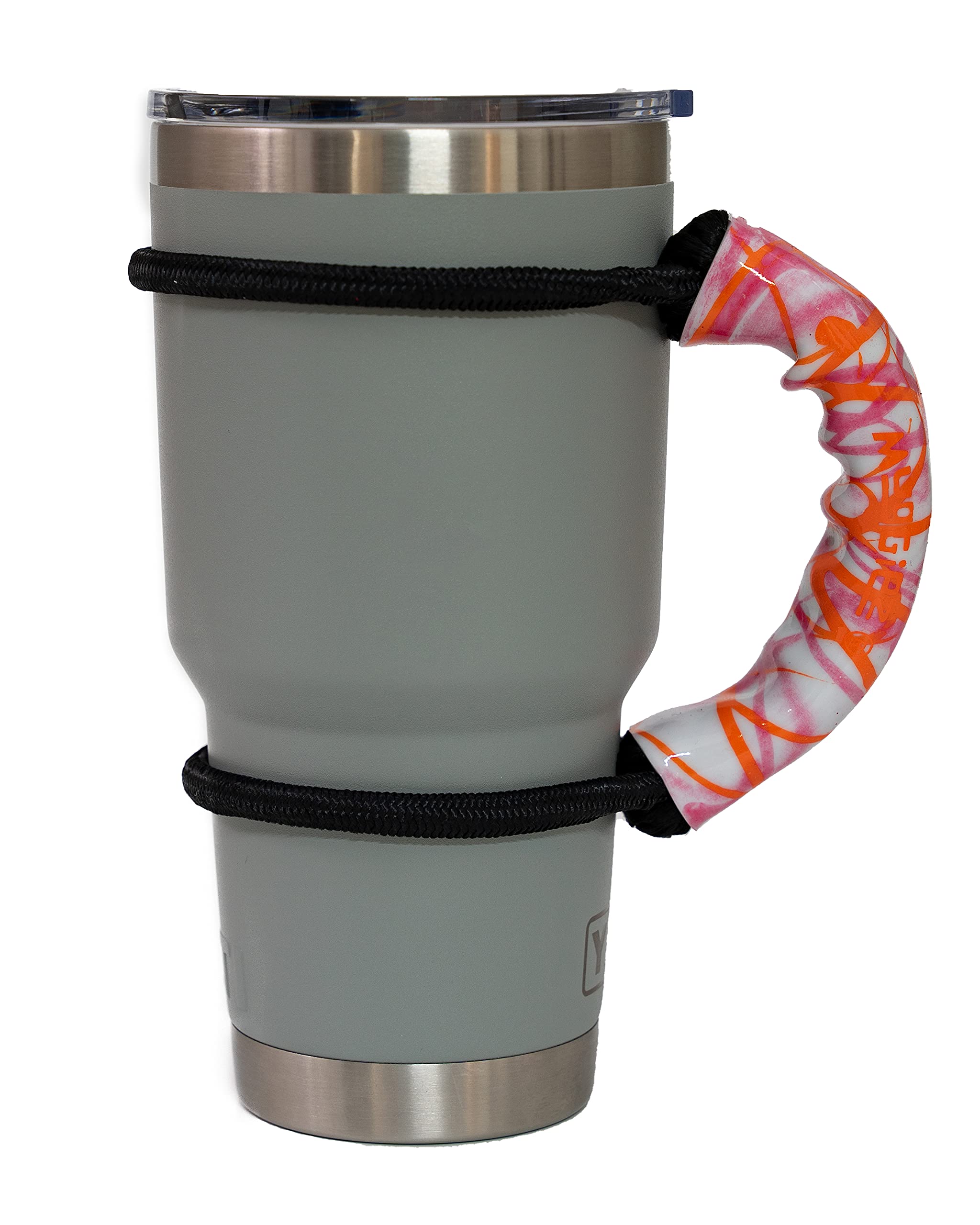 Muggiez Universal Drink Handle, Sunrise - Orange & Pink, The Original Cup Handle, Premium Quality, Tough, Cups, Mugs, Bottles, C