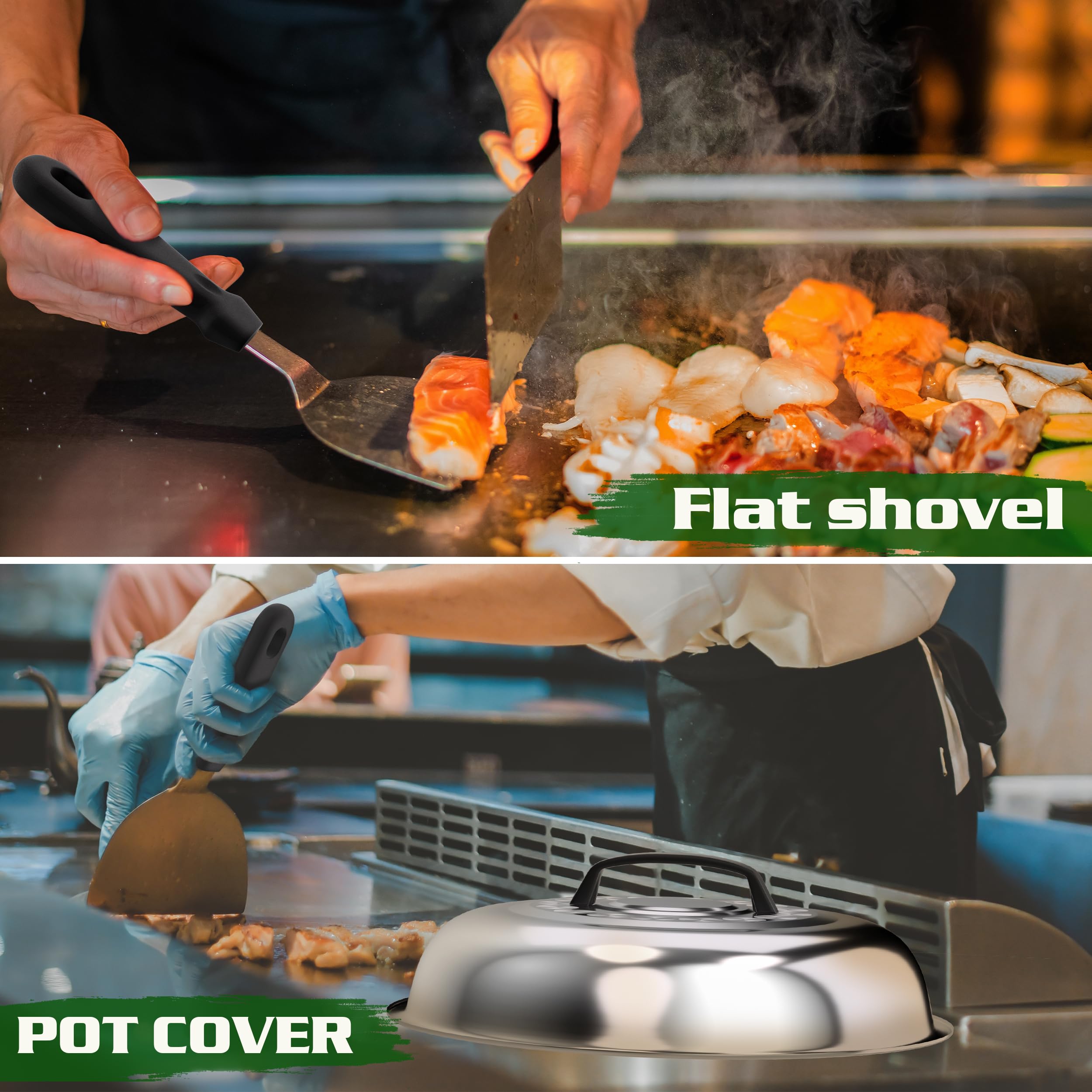 120 Pcs Blackstone Griddle Accessories Upgraded Griddle Accessories Kit - Perfect Flat Top Grill Accessories, Professional Recta