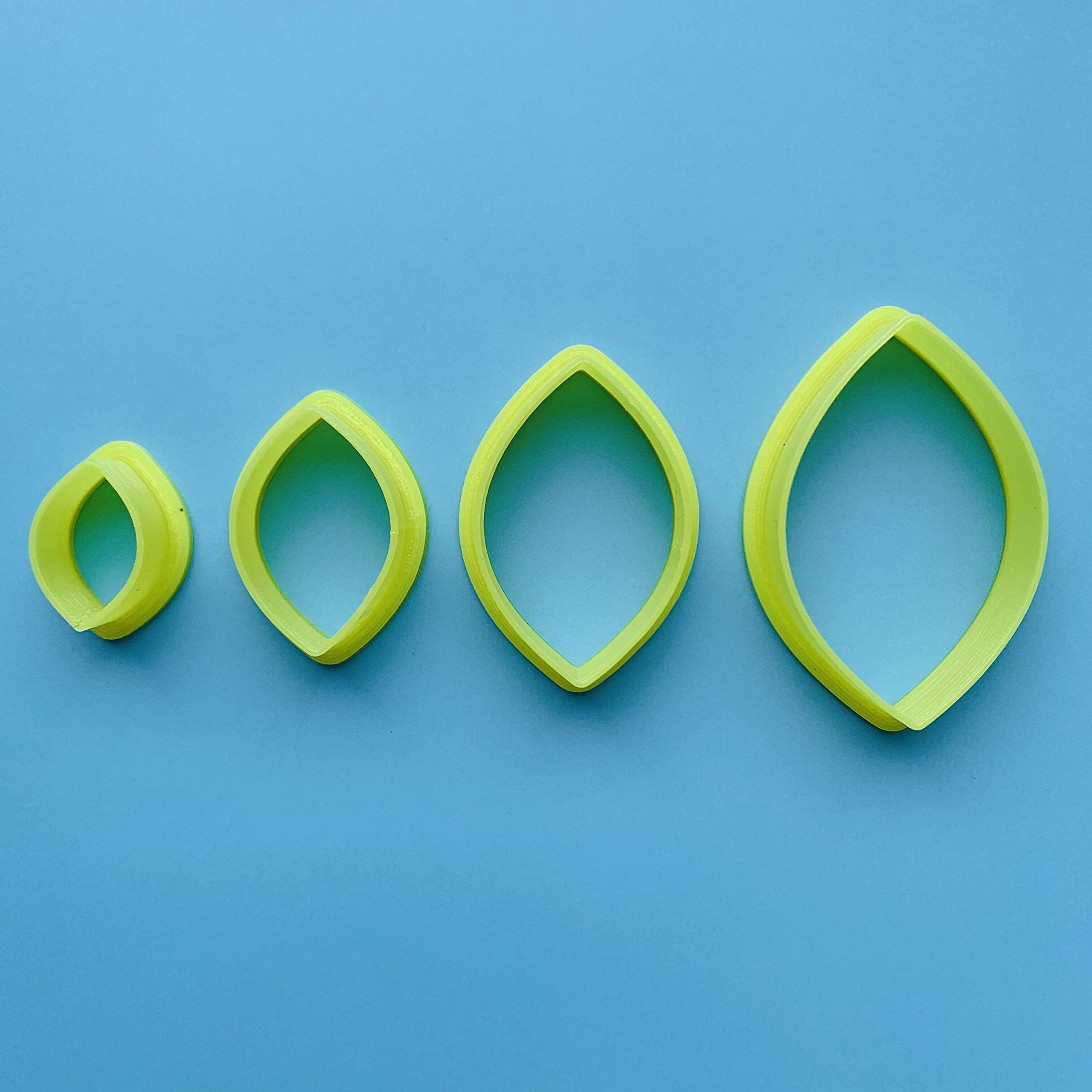 Set Of 4 Cat Eye Shape Cutter Set Polymer Clay Cutter