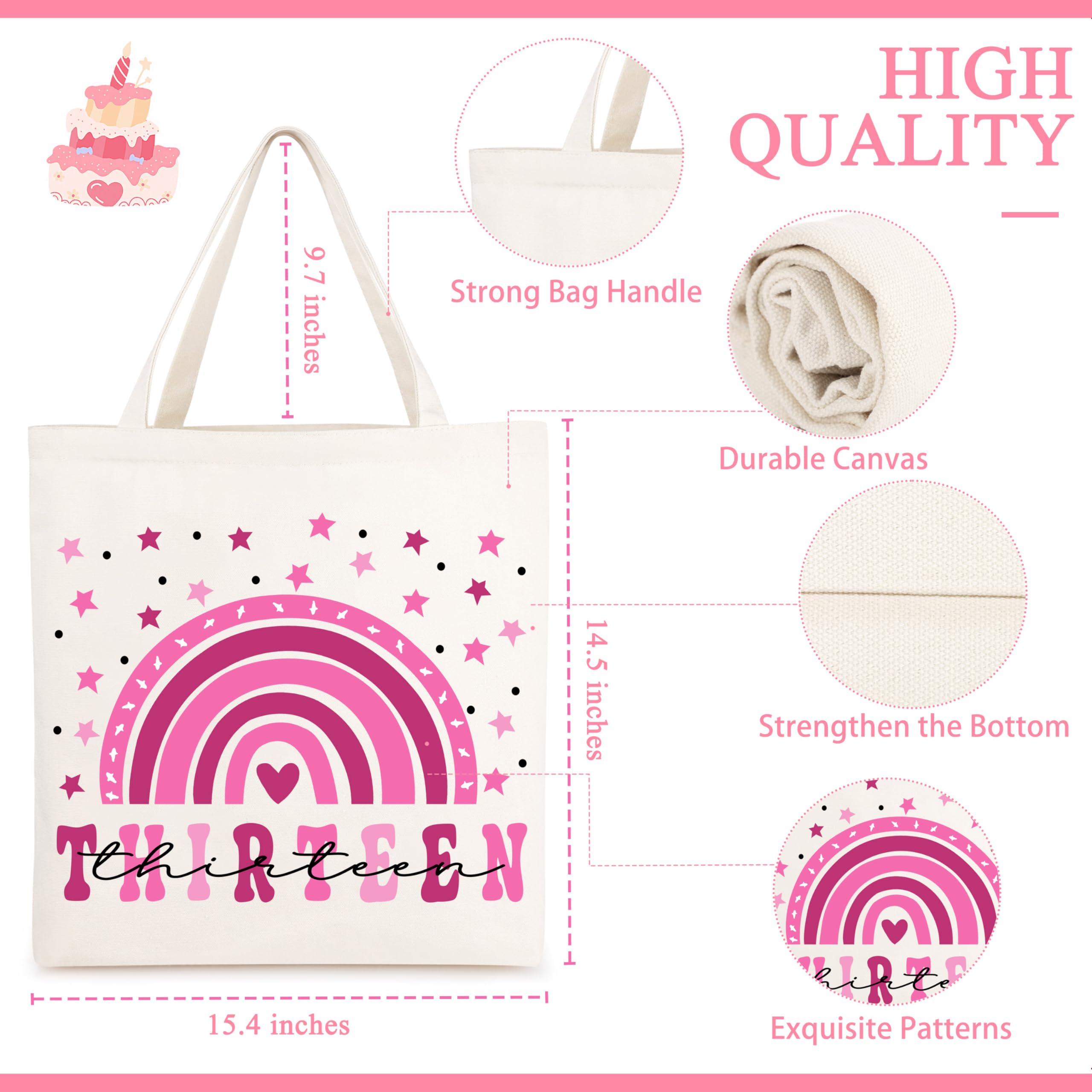 JTENGTOP 13 Year Old Beautiful Girl Birthday Gifts Ideas, Gifts for 13 Year Old Sweet Girls, 13th Birthday Decorations Basket Se