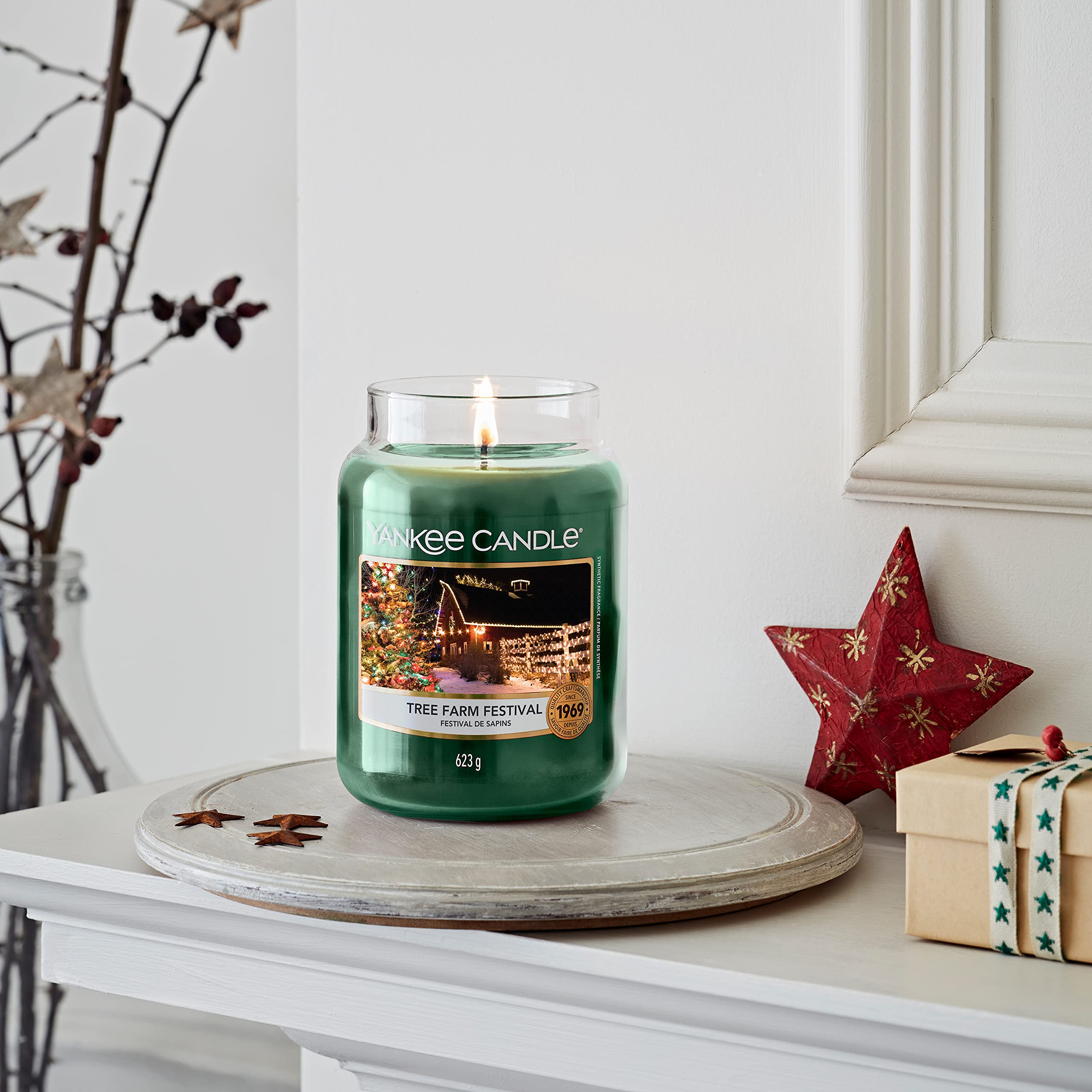 Yankee Candle Scented Candle | Tree Farm Festival Large Jar Candle | Burn Time: up to 150 Hours