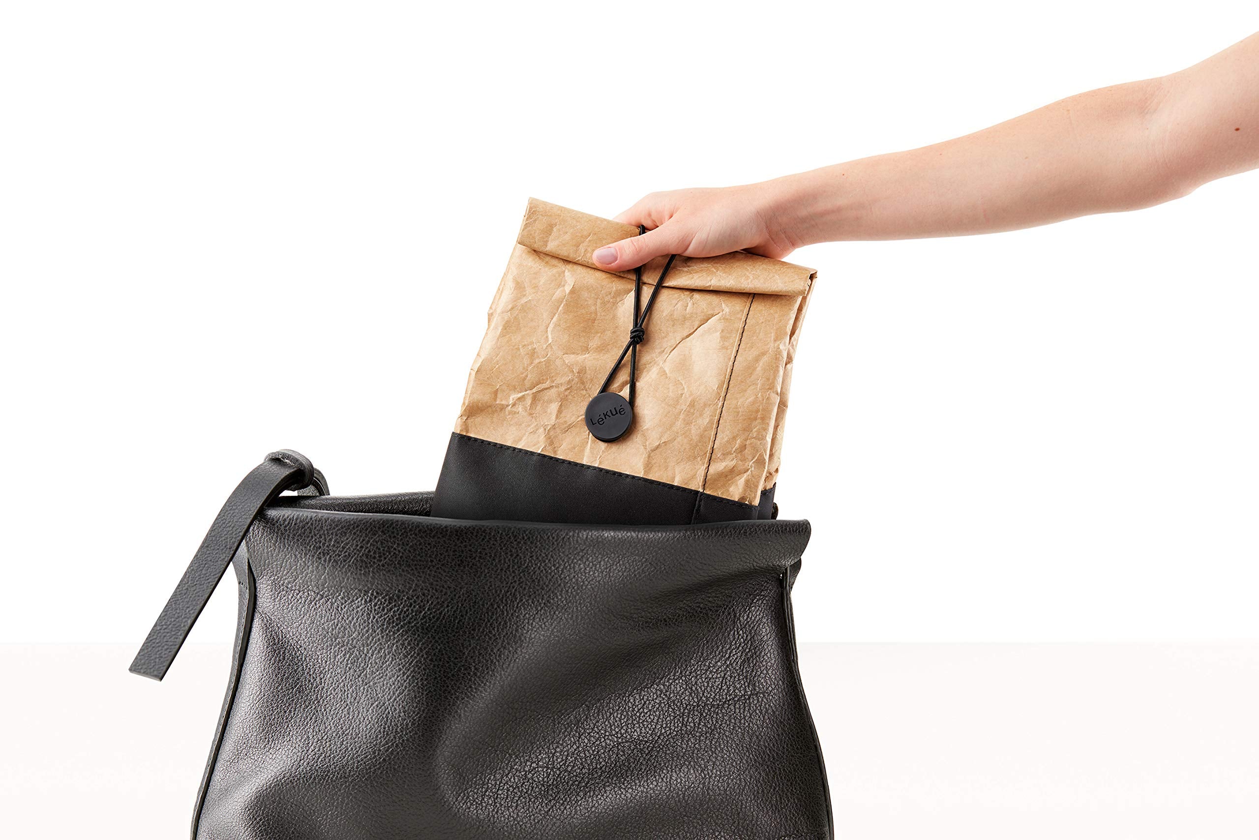 Lekue Kraft Go Lunch Sack Reusable Lunchbag, 7.9 X 11.8 X 5.7Inch