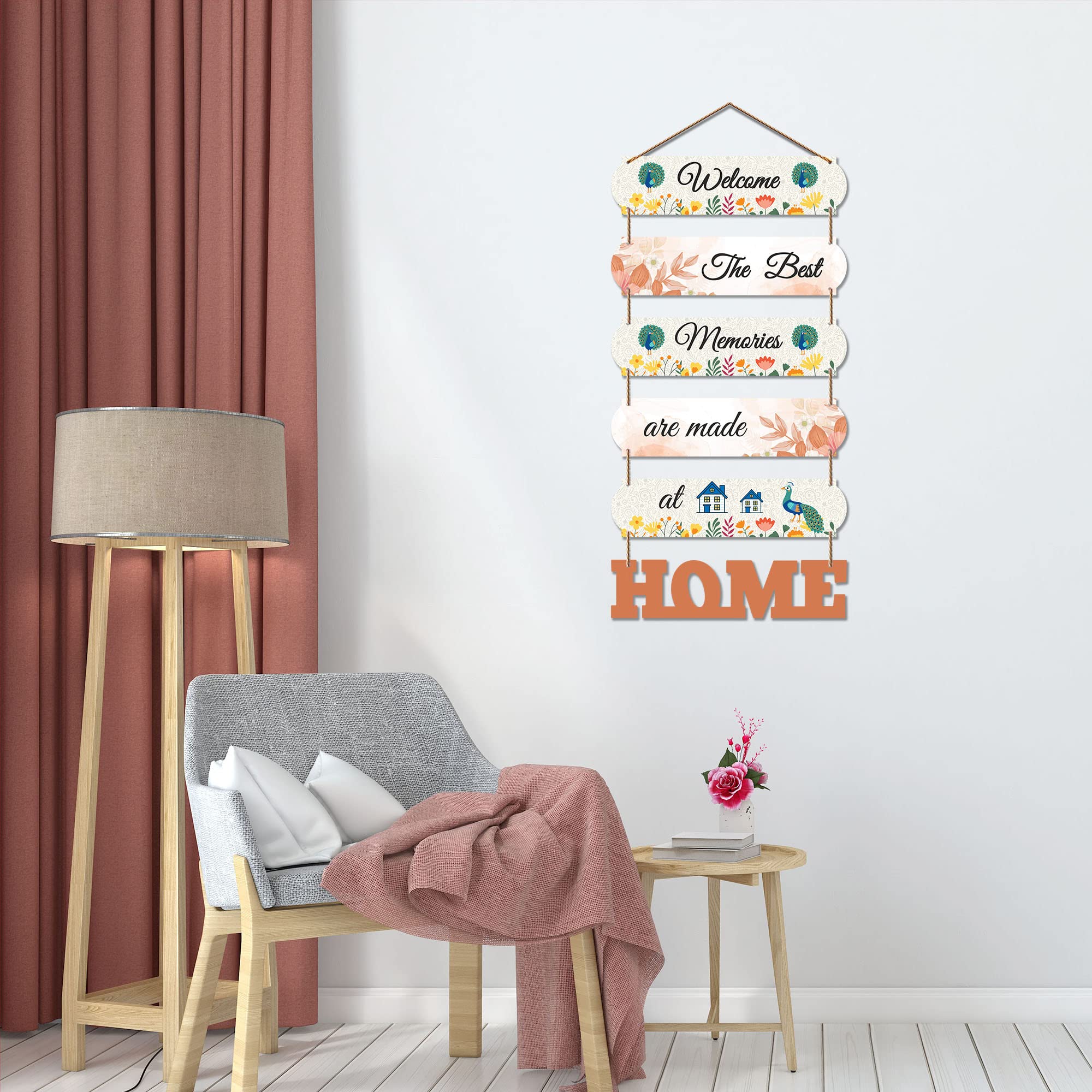Artvibes Home Quote Decorative Wall Art MDF Wooden Hanger for Living Room | Bedroom | Gifts | Wood Hangers Decoration | Modern D