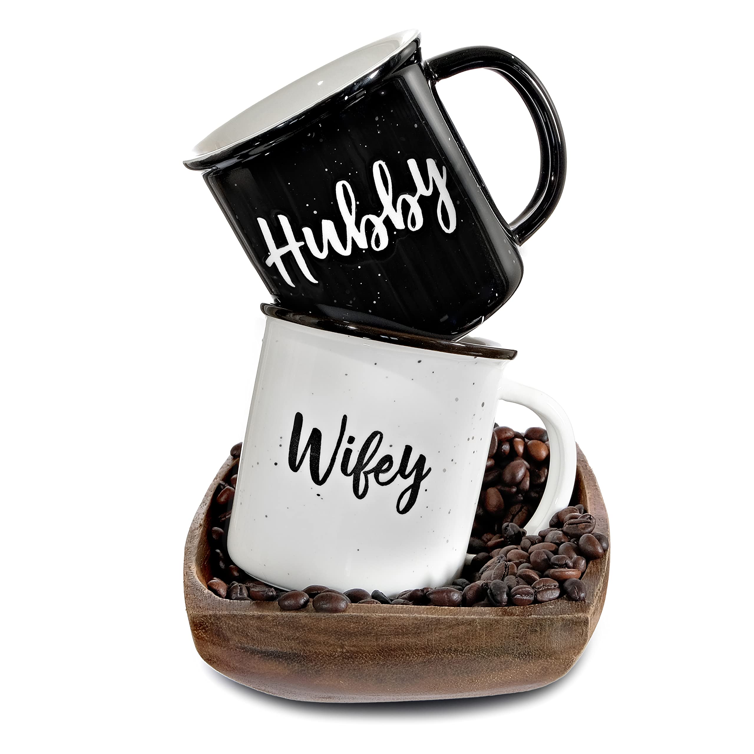 Wifey Hubby Mugs Set Of 2 Coffee Mug 11 Ounce, Bride Gift, Engagement Gift, His And Hers Gift, Mr And Mrs Coffee Mug Set, Bride