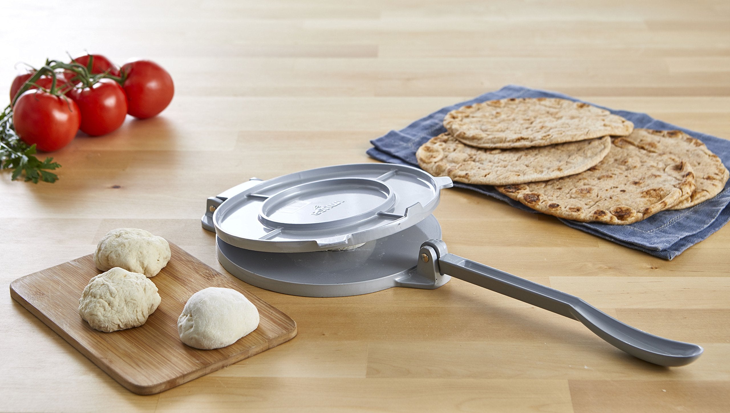 Imusa Usa Mexi-86005 6'' Easy To Use Aluminum Tortilla Press, Silver,Gray