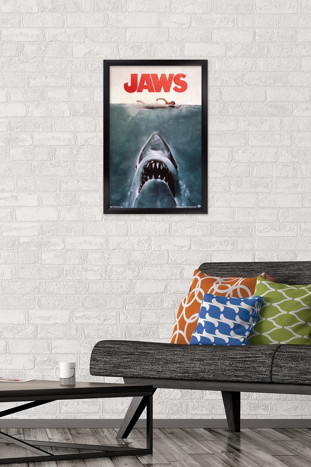 Trends International Jaws - One Sheet Wall Poster, 14.725'' X 22.375'', Black Framed Version
