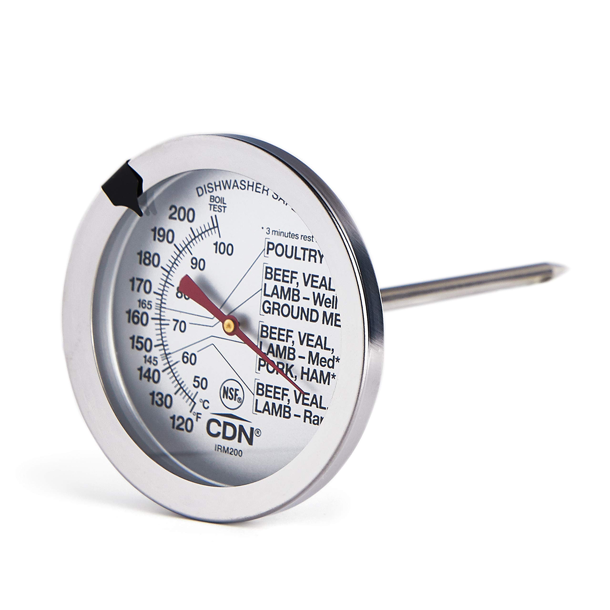 CDN IRM200 ProAccurate Extra Large Meat & Poultry Thermometer, 2 Dial, White