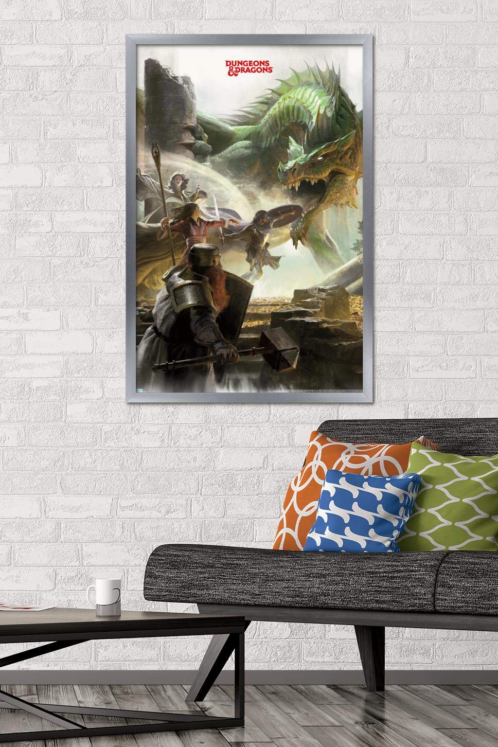 Trends International Dungeons And Dragons - Adventure Wall Poster, 22.375'' X 34'', Silver Framed Version