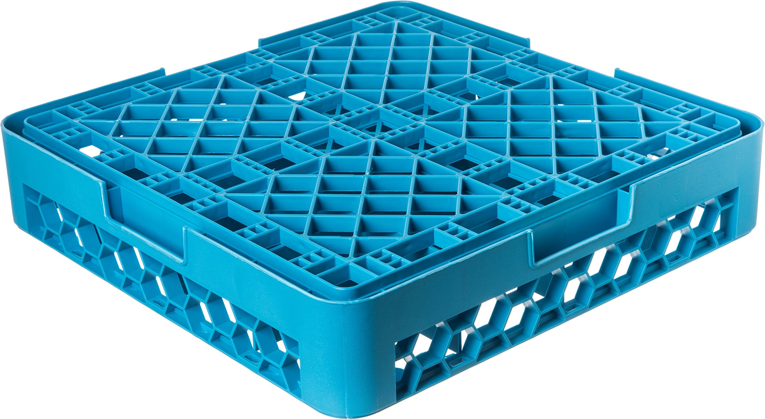 Carlisle Foodservice Products Rg1614 Opticlean 16 Compartment Glass Rack, 4.45'' Compartments, Blue (Pack Of 6)
