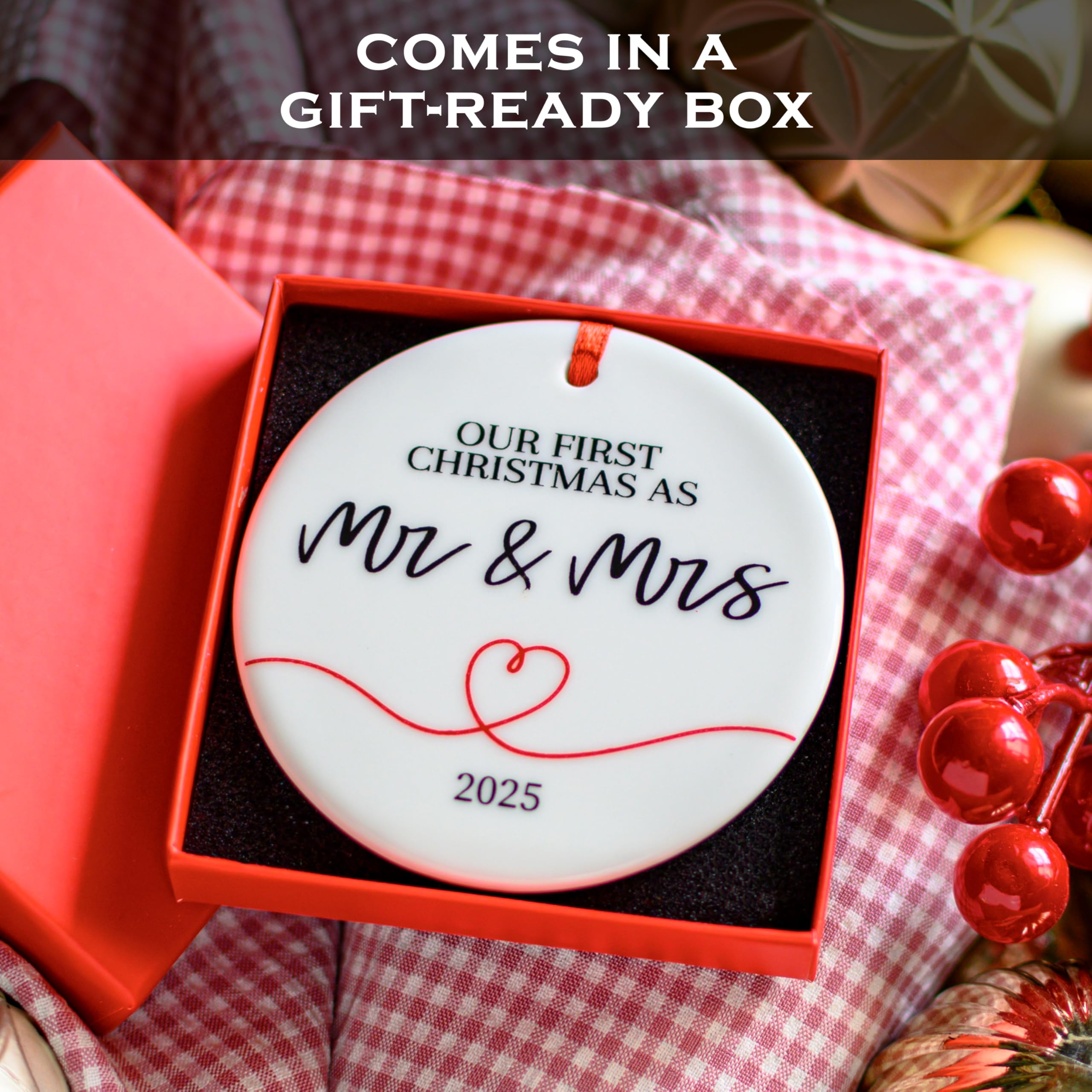 Our First Christmas as Mr and Mrs 2025 Ornament 3 Inch, Mr and Mrs Ornament, Mr and Mrs Christmas Ornament, 1st Christmas Tree D