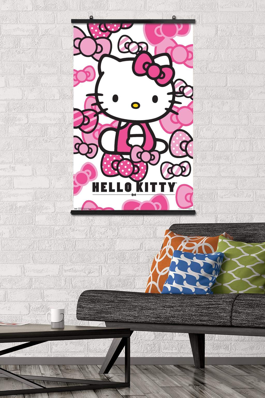 Trends International Hello Kitty - Bows Wall Poster, 22.375'' X 34'', Premium Poster & Clip Bundle