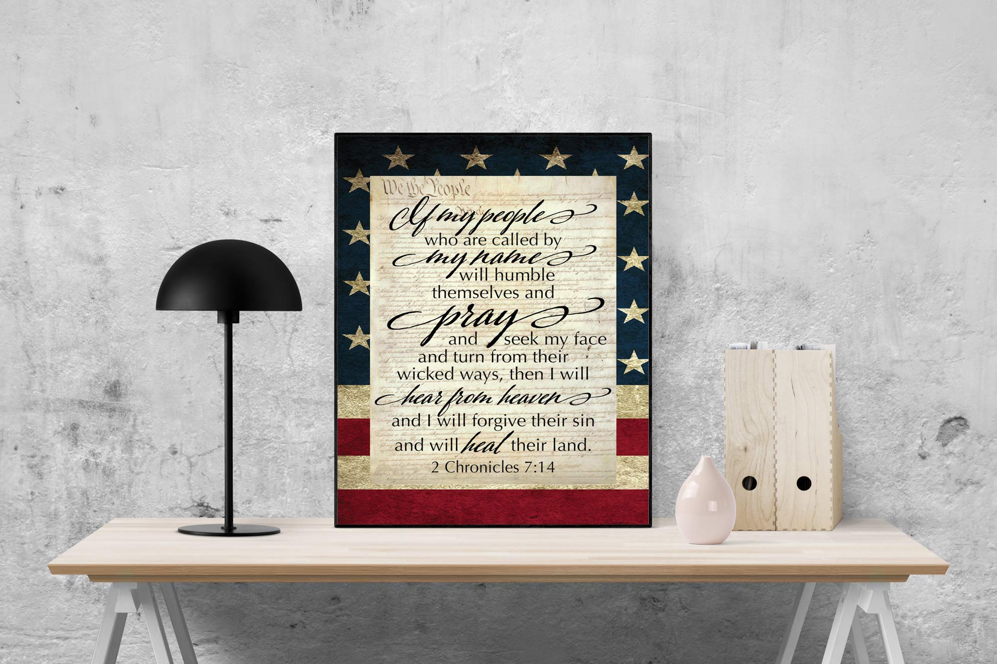 2 Chronicles 7:14 Art Poster | My People | Bible Verse Print (11X14)