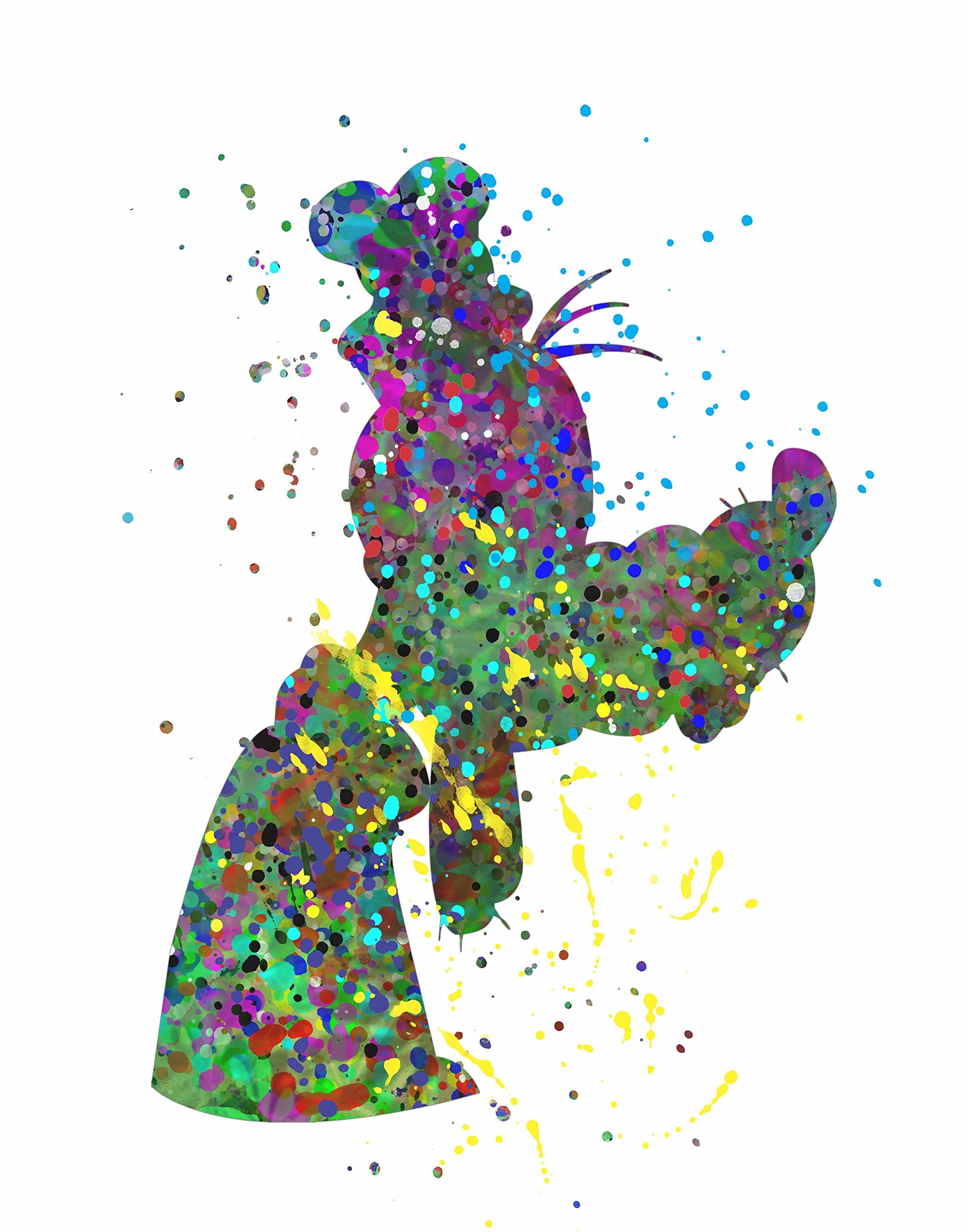 Artdash Pop Art Print: Watercolor Splatter Goofy Abstract (8''  10'' Print)
