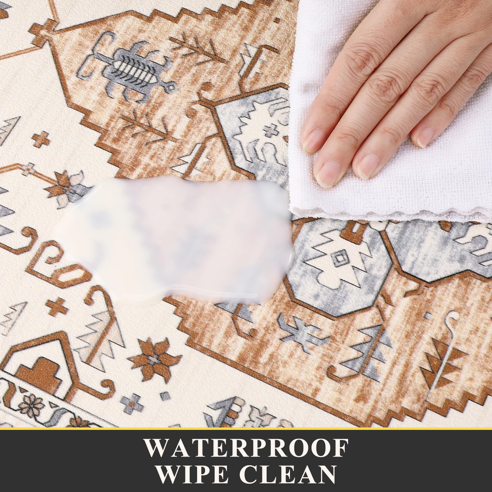 Pauwer Anti Fatigue Kitchen Mats For Floor 2 Piece Set, Cushioned Memory Foam Kitchen Rug, Non Slip Kitchen Runner Rug Carpet, W