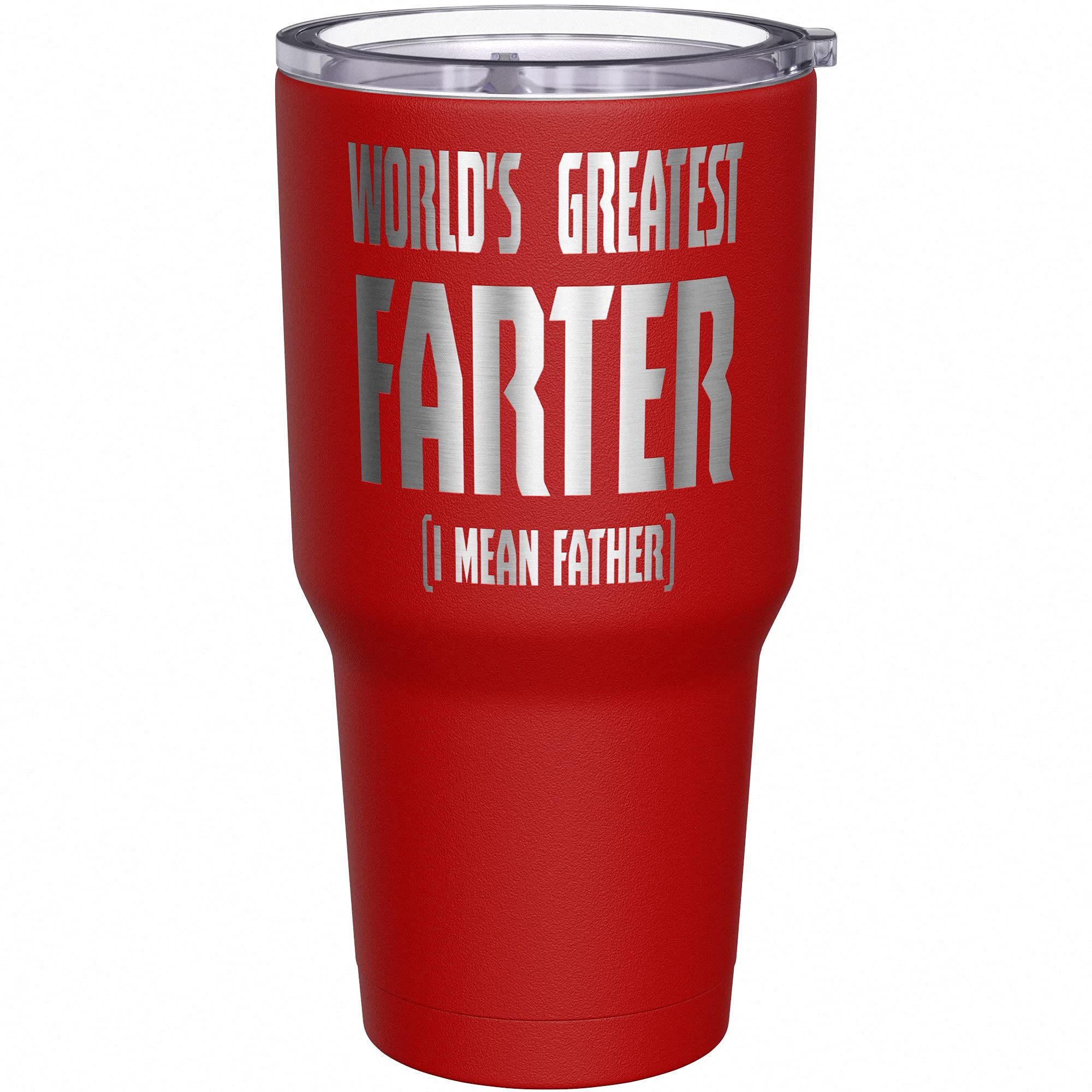 We The People Holsters - World's Greatest Farter - Coffee Tumbler - American Flag Coffee Travel Mug - Engraved Tumbler - Double Insulated Tumbler - 30 oz