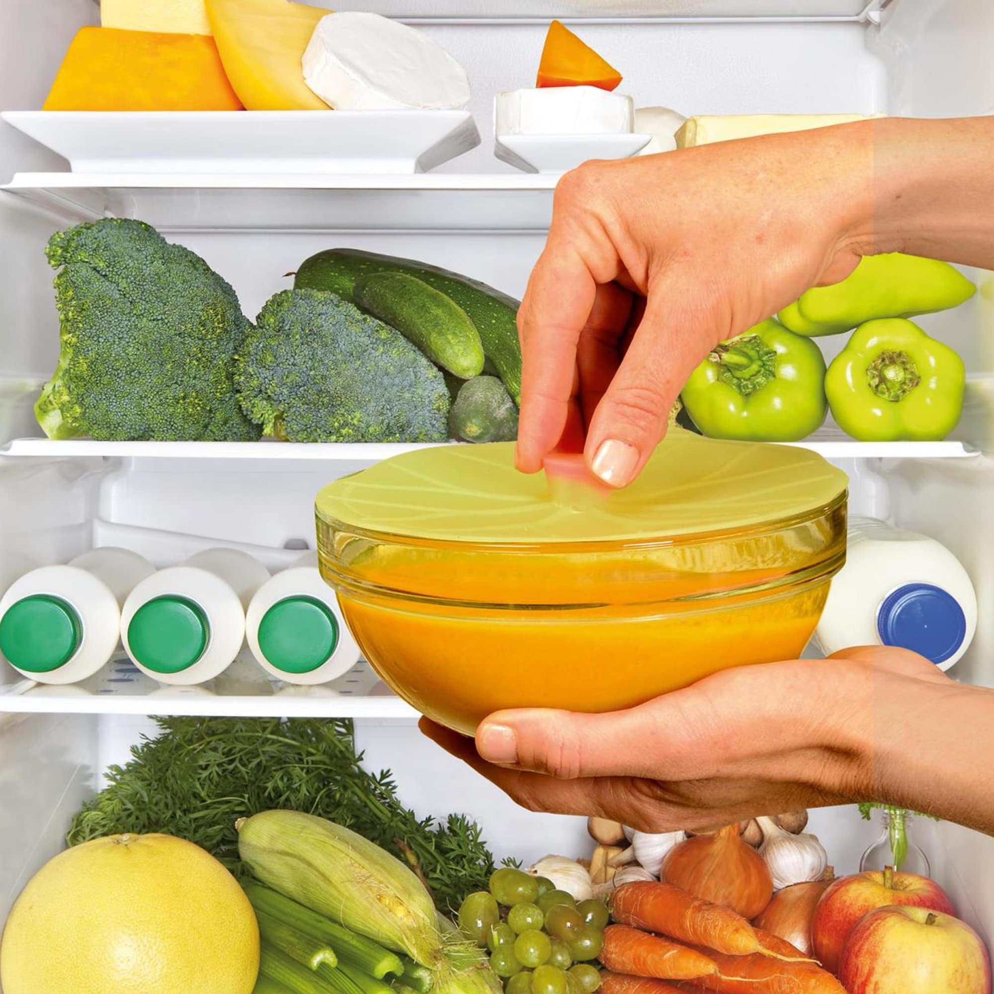 Charles Viancin - Lilypad Silicone Lid For Food Storage - 13''/33Cm - Creates An Airtight Seal On Any Smooth Rim Surface - Bpa-F