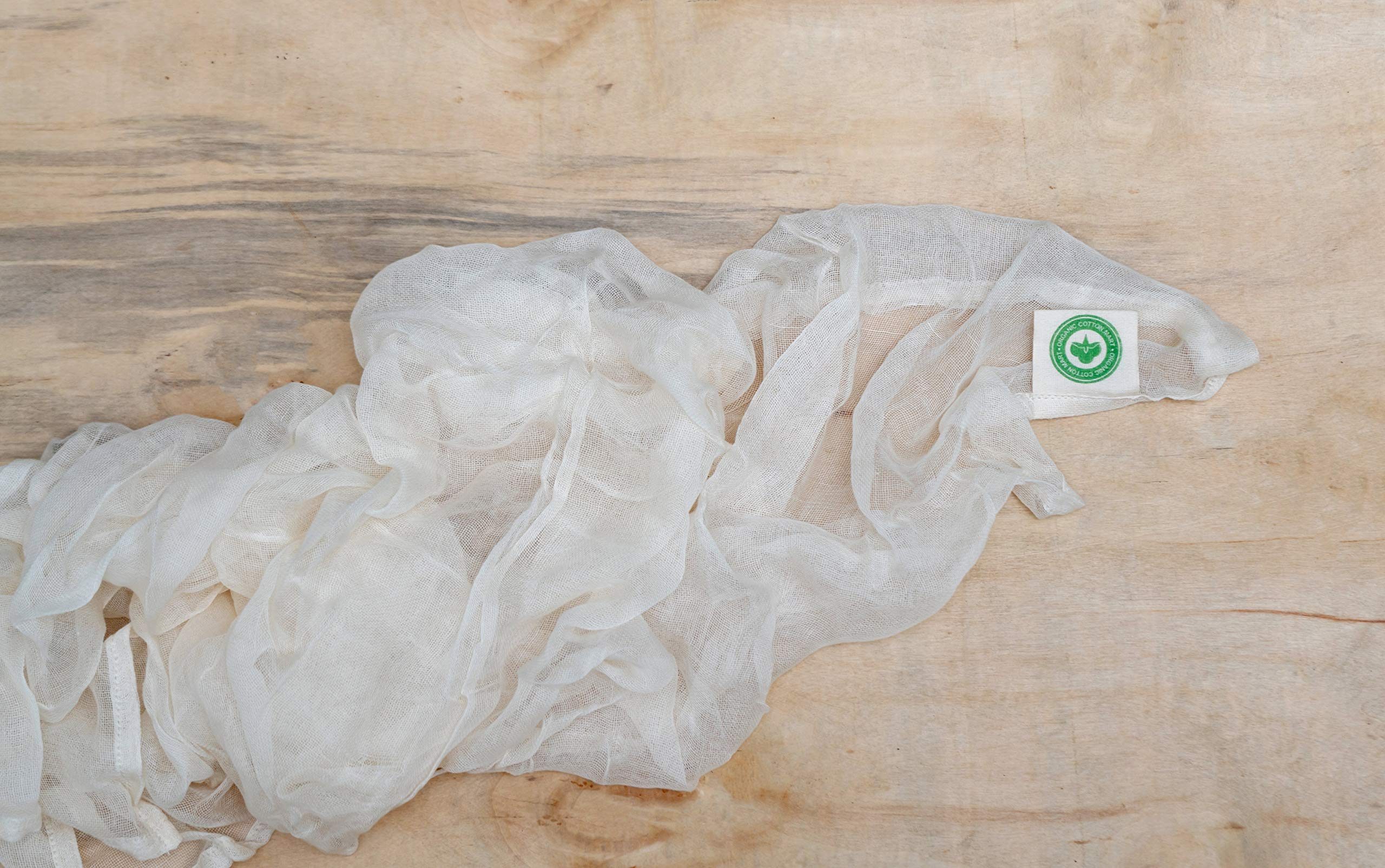 Reusable Organic Cotton Cheese Cloth - Cheesecloth For Straining Yogurt, Tofu, Nut Milk, Smoothie, Cheese, Jelly, Paneer - Perfe