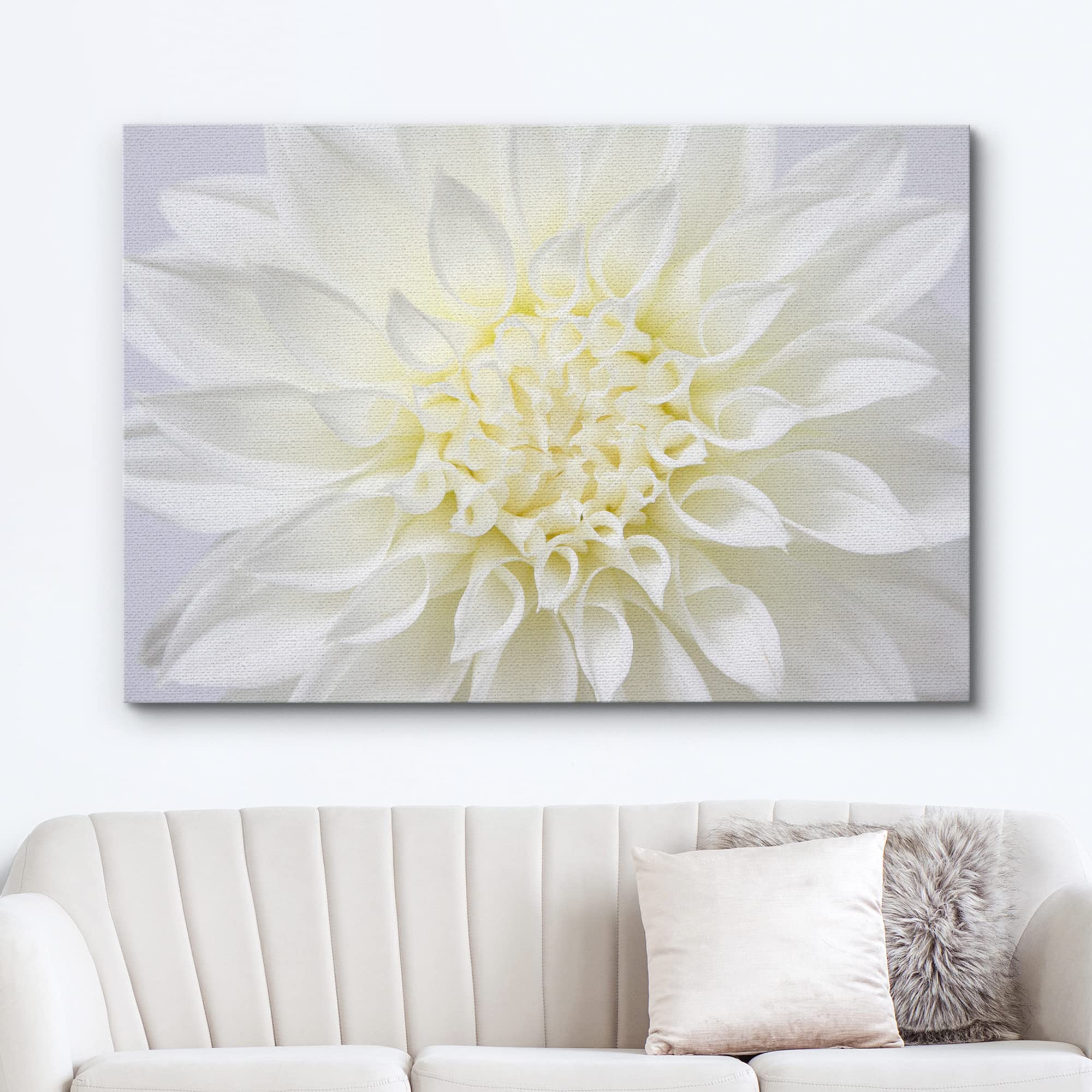 Wall26 Canvas Print Wall Art Vibrant High Contrast Detail White Flower Nature Floral Photography Realism Botanical Wilderness Ze