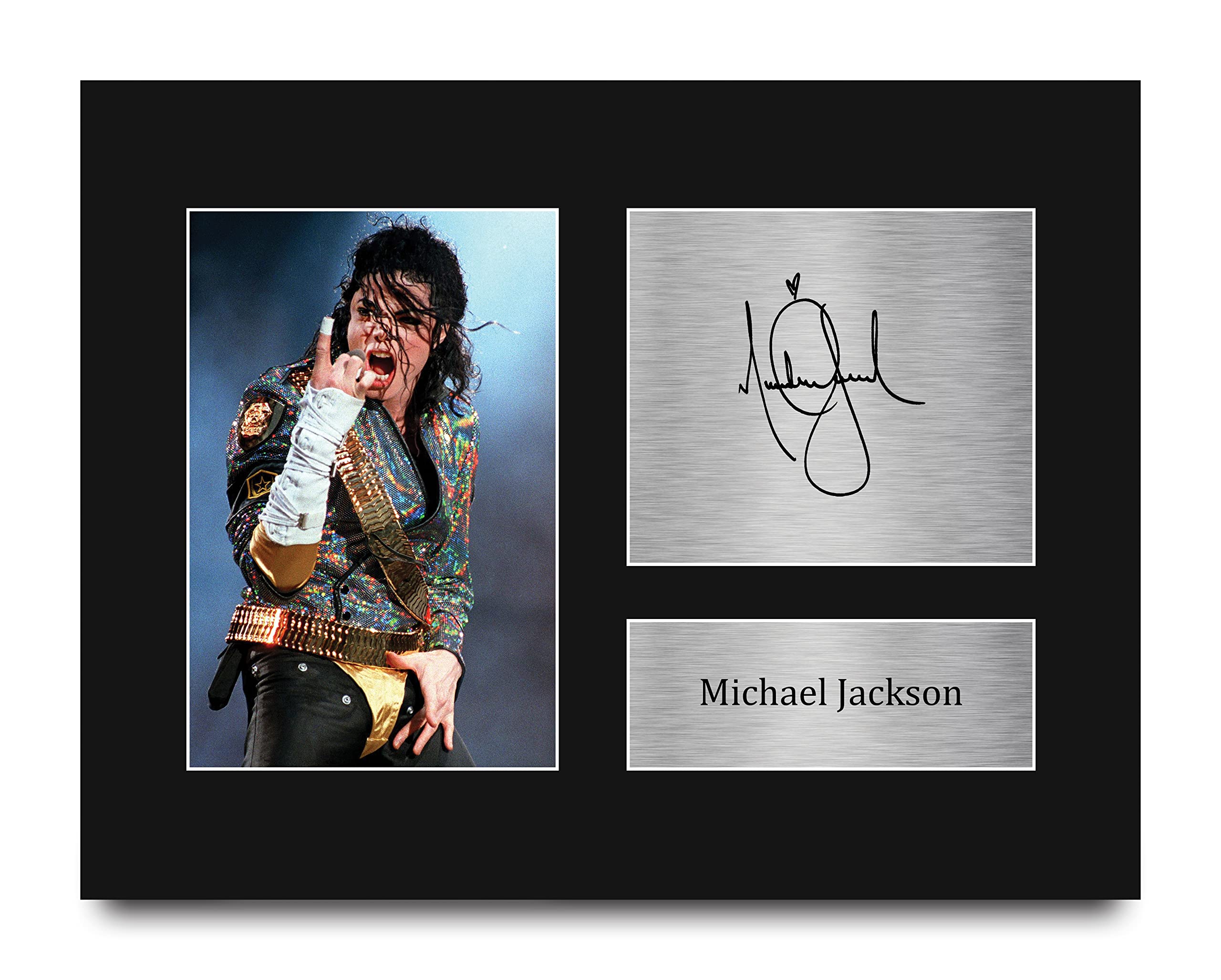 HWC Trading USL Michael Jackson Gifts Printed Signed Autograph Picture for Music Memorabilia Fans - US Letter Size