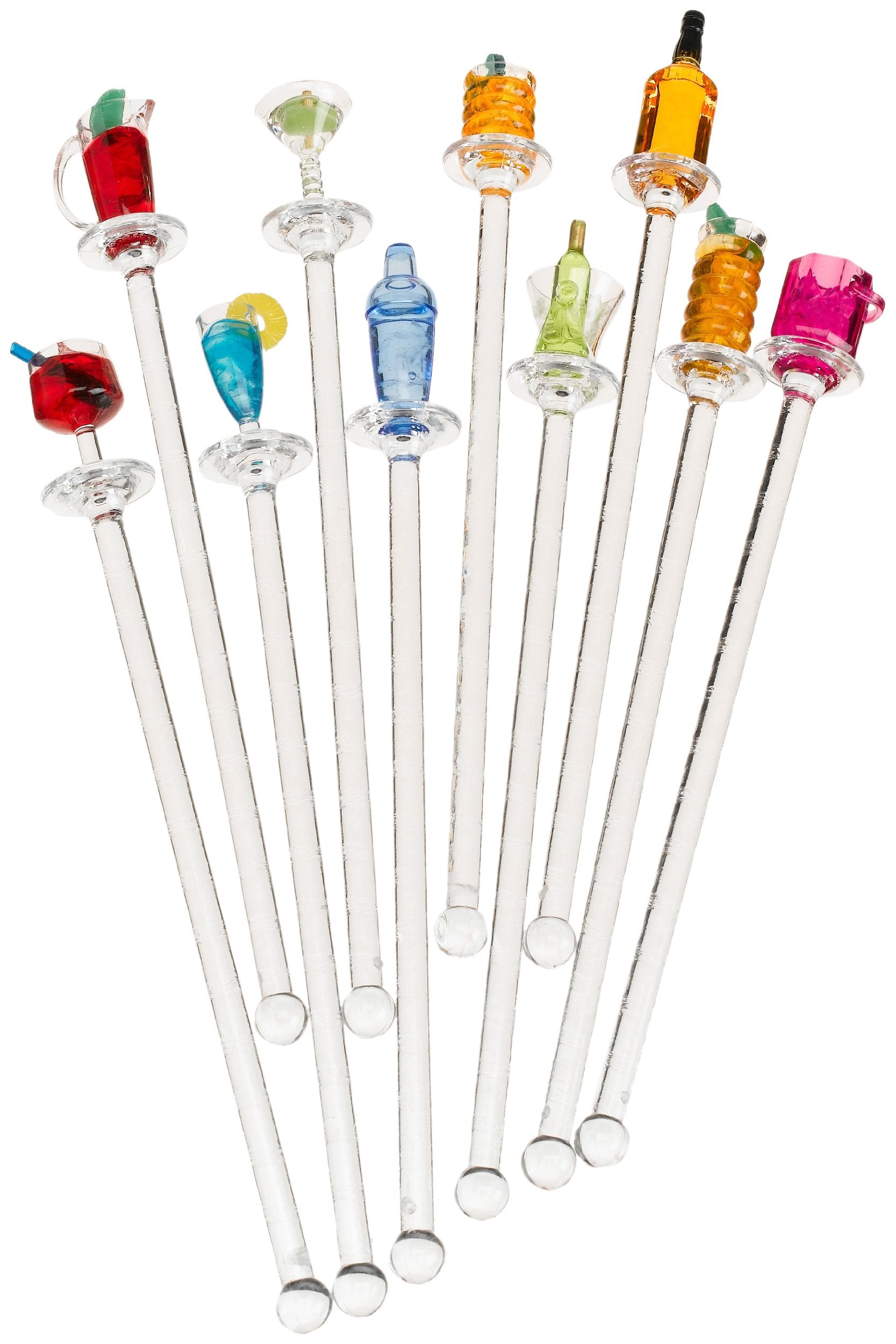 Prodyne Happy Hour Swizzle Sticks, Colors May Vary