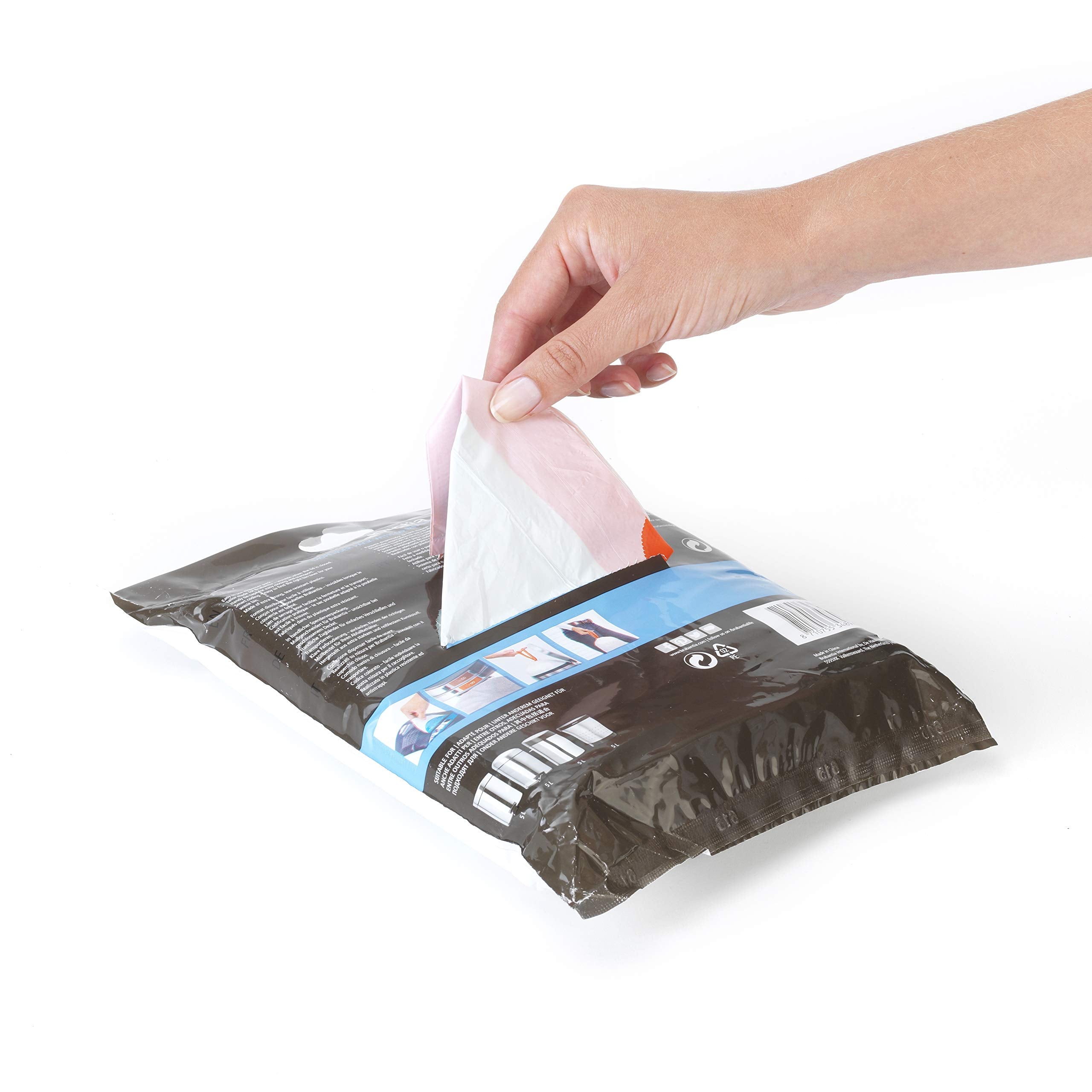 Brabantia Bin Liners Size B, 5L - 60 Bags, White, Model 348969