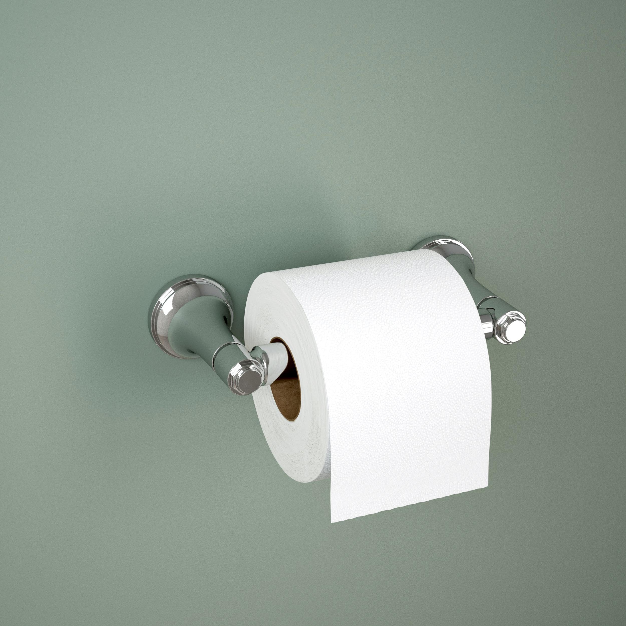 Franklin Brass Woodruff (1-Pack) Toilet Paper Holder Polished Chrome Tissue Roll Holder For Bathroom Organization And Storage Sp