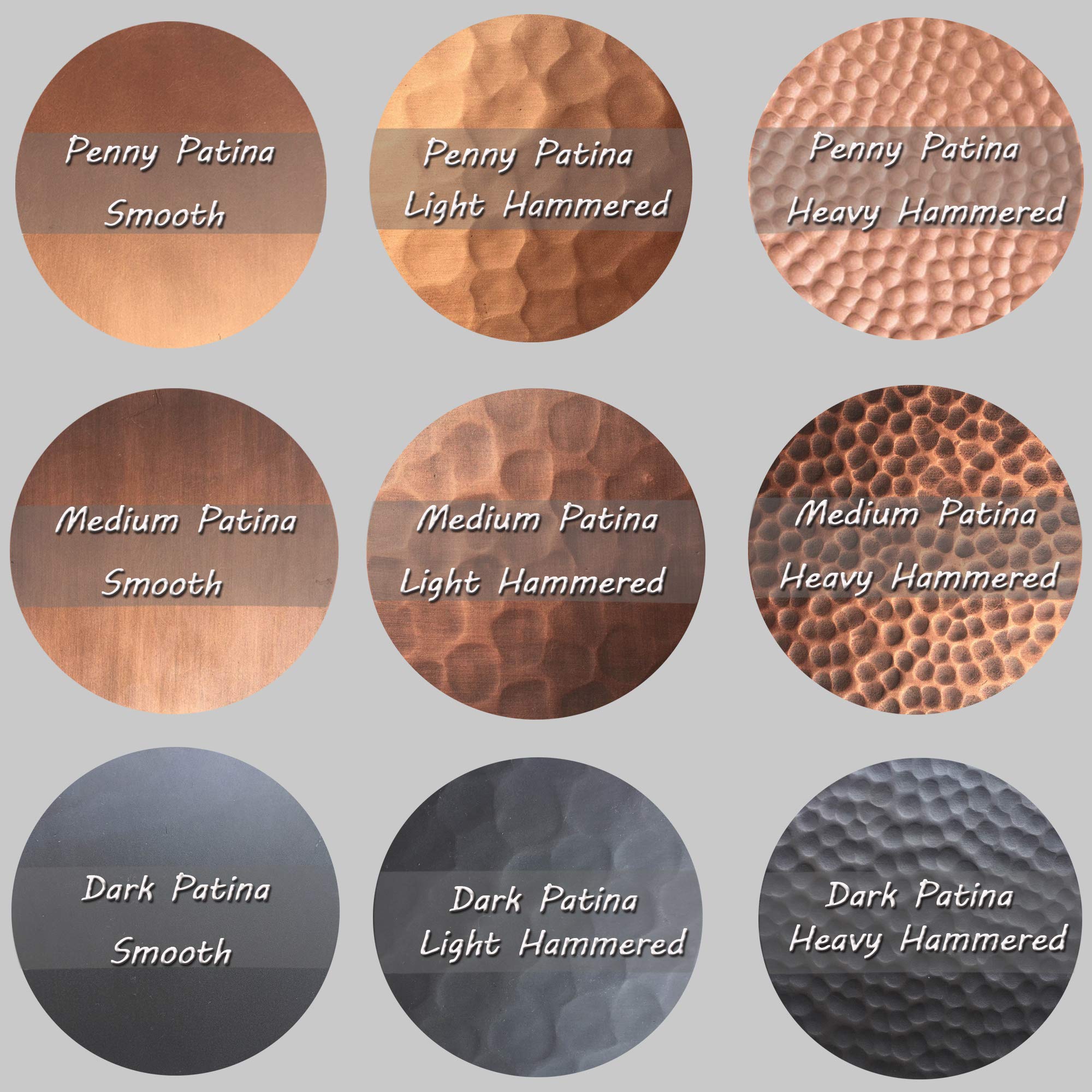 Dark Patina,Heavy Hammered, Copper Sheet Sample For Ct Copper Tailor Copper Range Hood,Copper Kitchen Sink