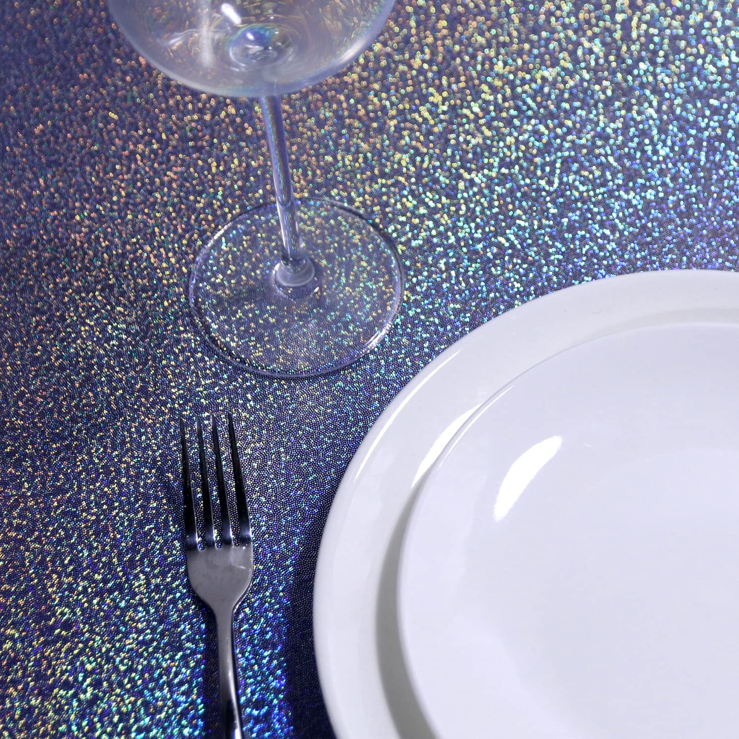 Fitable Sequin Tablecloth for Parties 60x102 Inch - Sparkle Glitter Table Cloth Laser Rectangle Overlay for Wedding Baby Shower