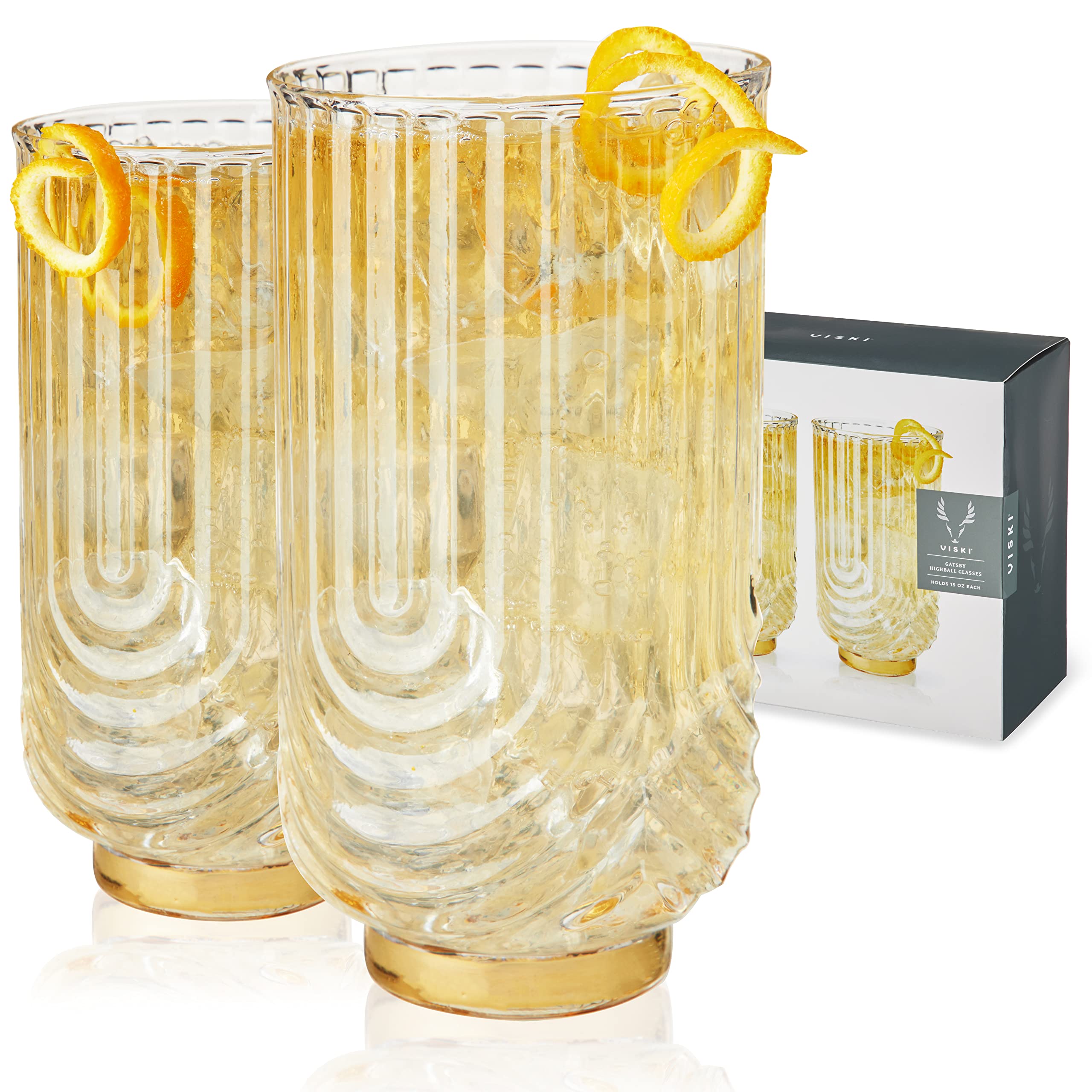 Gatsby Highball Glasses By Viski