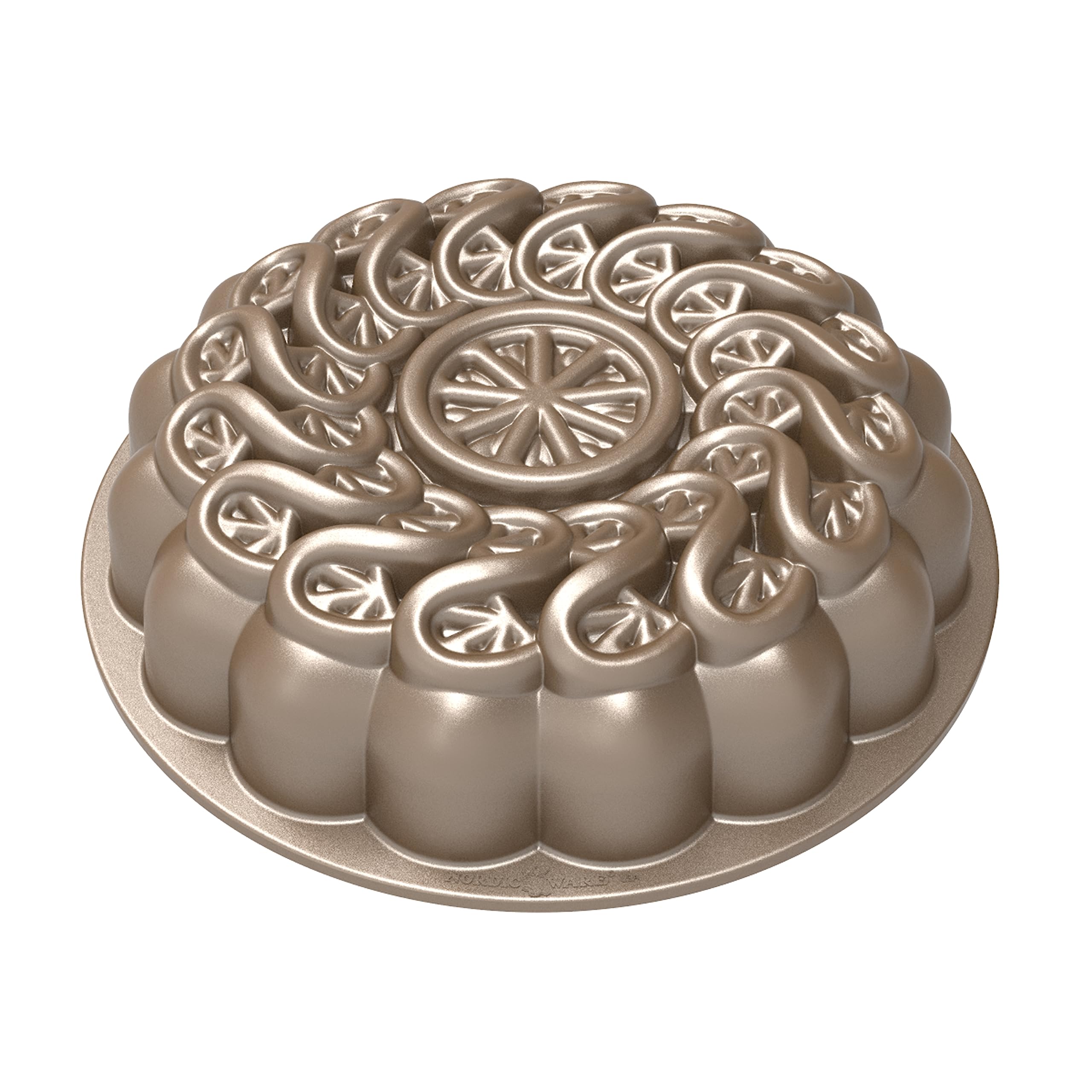 Nordic Ware Citrus Twist Pan, 8-Cup Capacity, Toffee