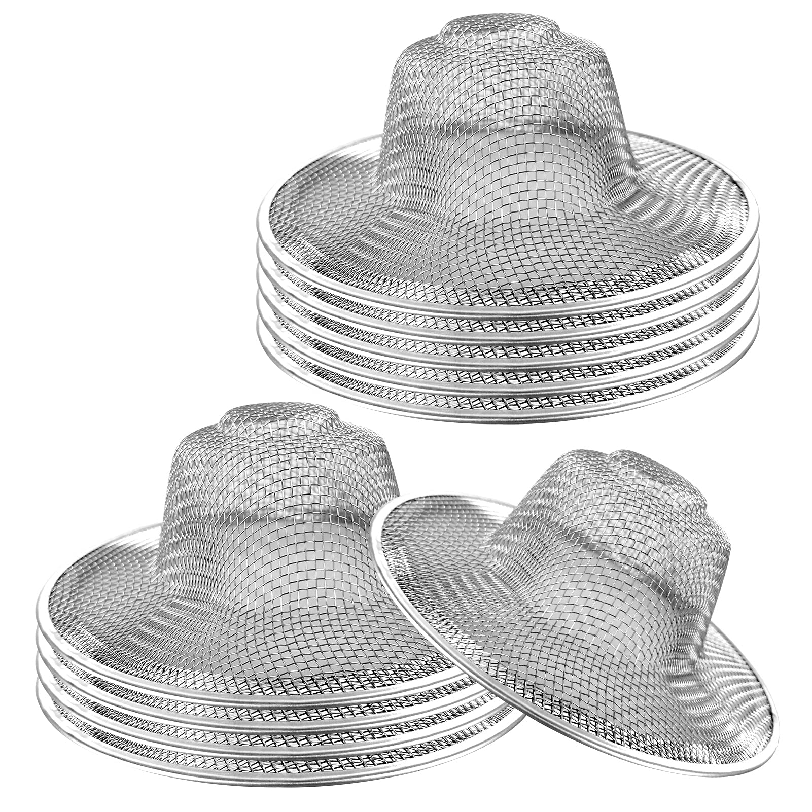 10Pcs Mesh Sink Strainer, 4.5'' Diameter Stainless Steel Slop Basket Filter Trap, Metal Kitchen Drain Strainer, Hair Basket Drai