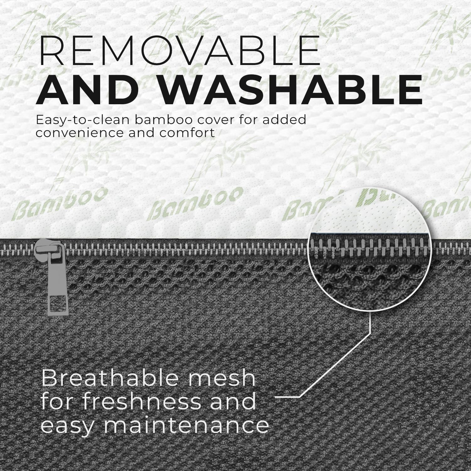 Cozzzi Foldable Mattress Queen Size For Floor And Traveling With Removable Cover - Lightweight And Portable Folding Mattress For