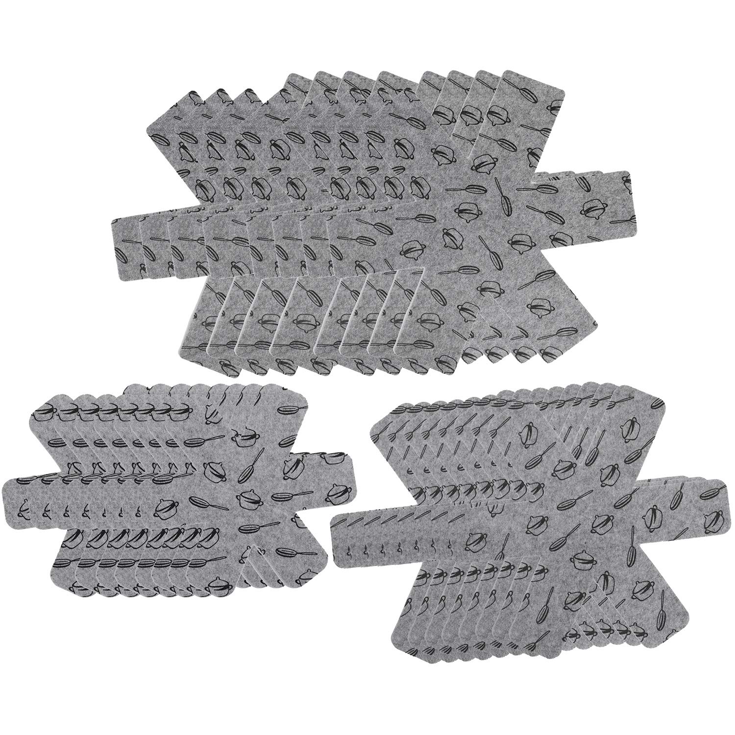 Suwimut Set Of 24 Pot And Pan Protectors In 3 Different Size, Cookware Dividers Pads Separators Stacking Pan Protectors Pot Divi