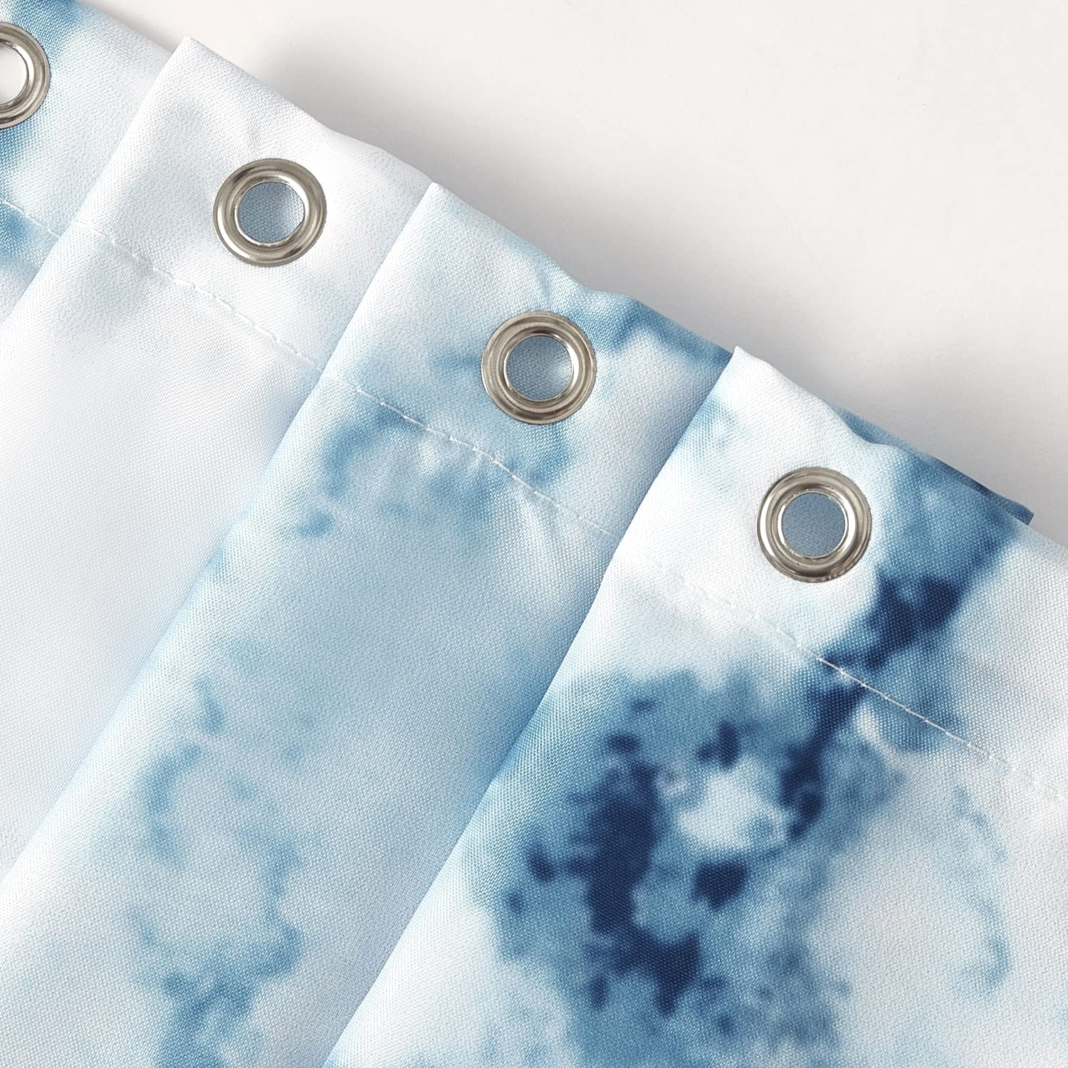 YOSTEV Marble Bathroom Shower Curtain Blue and White Fabric Shower Curtain with Hooks Unique 3D Printing Decorative Bathroom Accessories Water Proof Reinforced Metal Grommets Standard 72x72 Inches