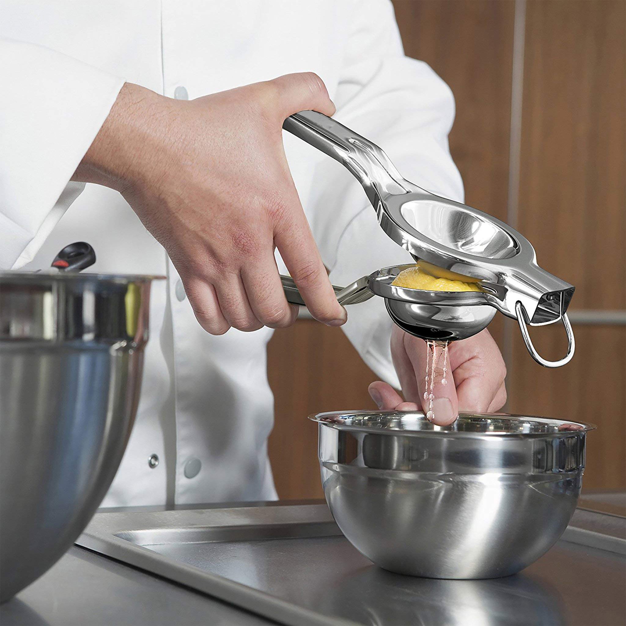 The Biggest Professional Super Jumbo Stainless Steel Lemon Squeezer (Ecojeannie Ls0002), Never Break Never Rust Lemon Juicer, Ci
