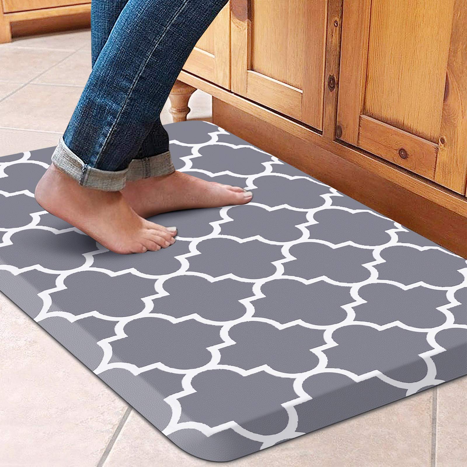 Wiselife Kitchen Mat And Rugs Cushioned Anti-Fatigue,17.3 ''X 28 '',Non Slip Waterproof Ergonomic Comfort Mat For Kitchen, Floor