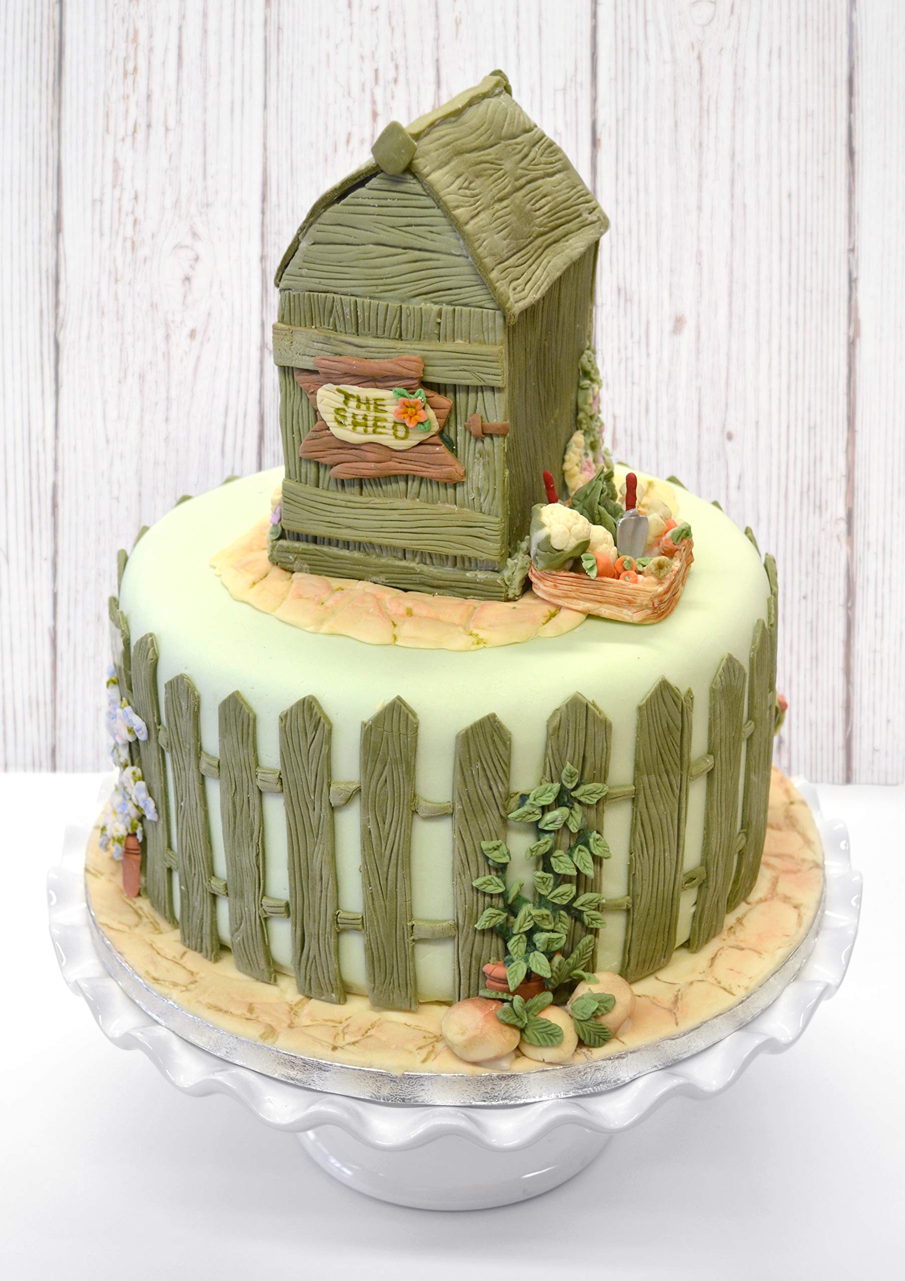 Katy Sue Wood Panel Silicone Mold For Cake Decorating & Crafts - Mold And Texture Size 102 X 102 X 3Mm / 4.02 X 4.02 X 0.12 Inch