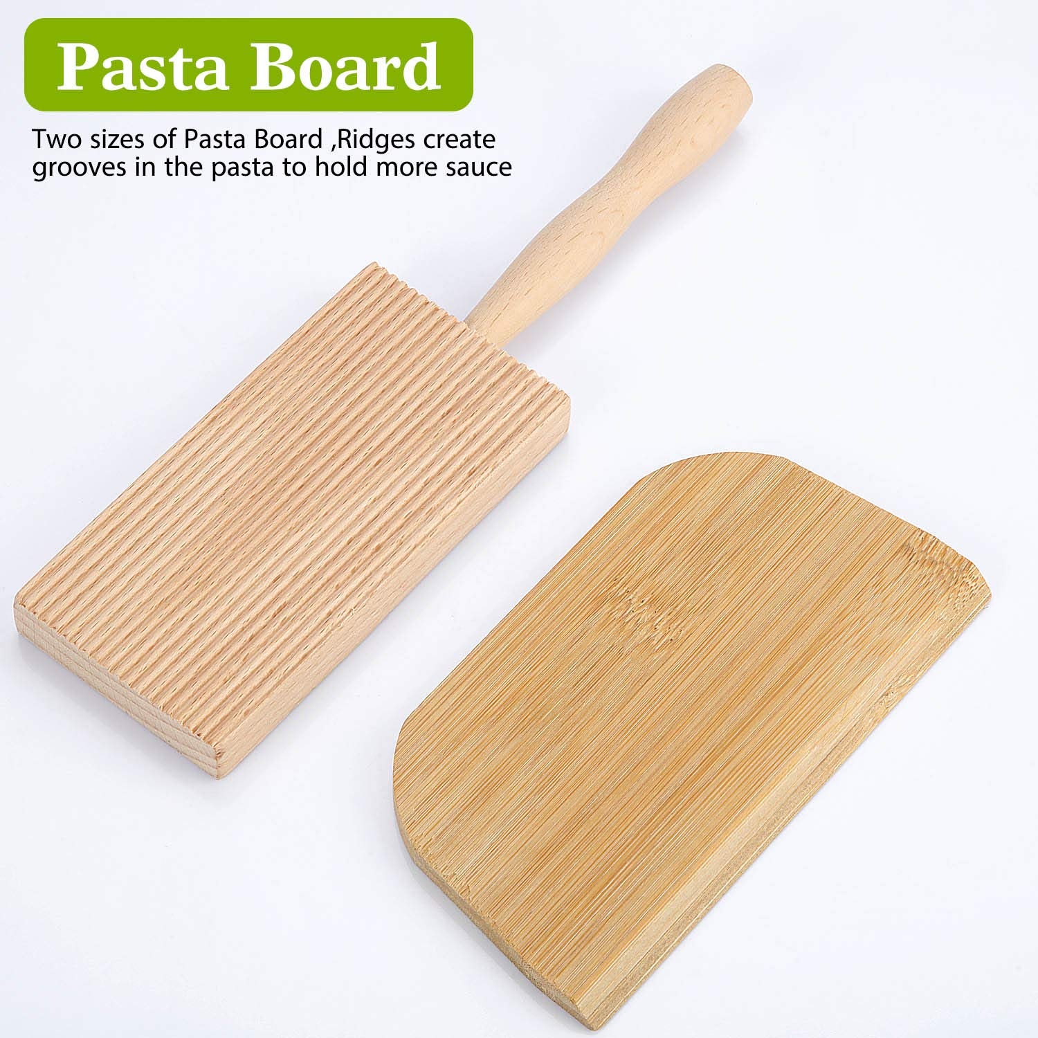 8 Inch Gnocchi Paddle Beechwood Gnocchi Boards Butter Paddle With Dough Scraper For Kitchen Home Use