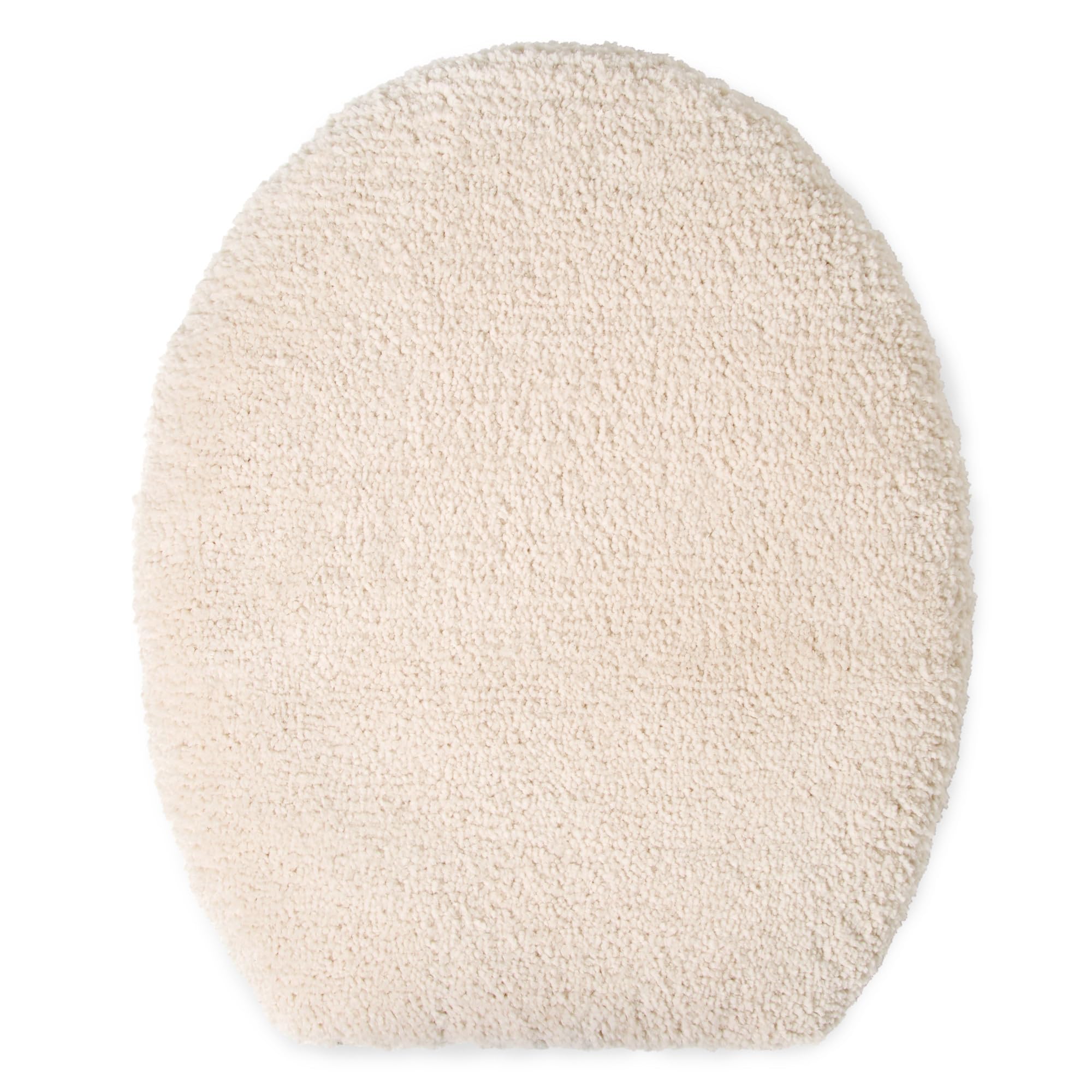Town & Country Everyday Ultra Plush Solid Tufted Toilet Lid Cover, 18.5   X19.6, Beige