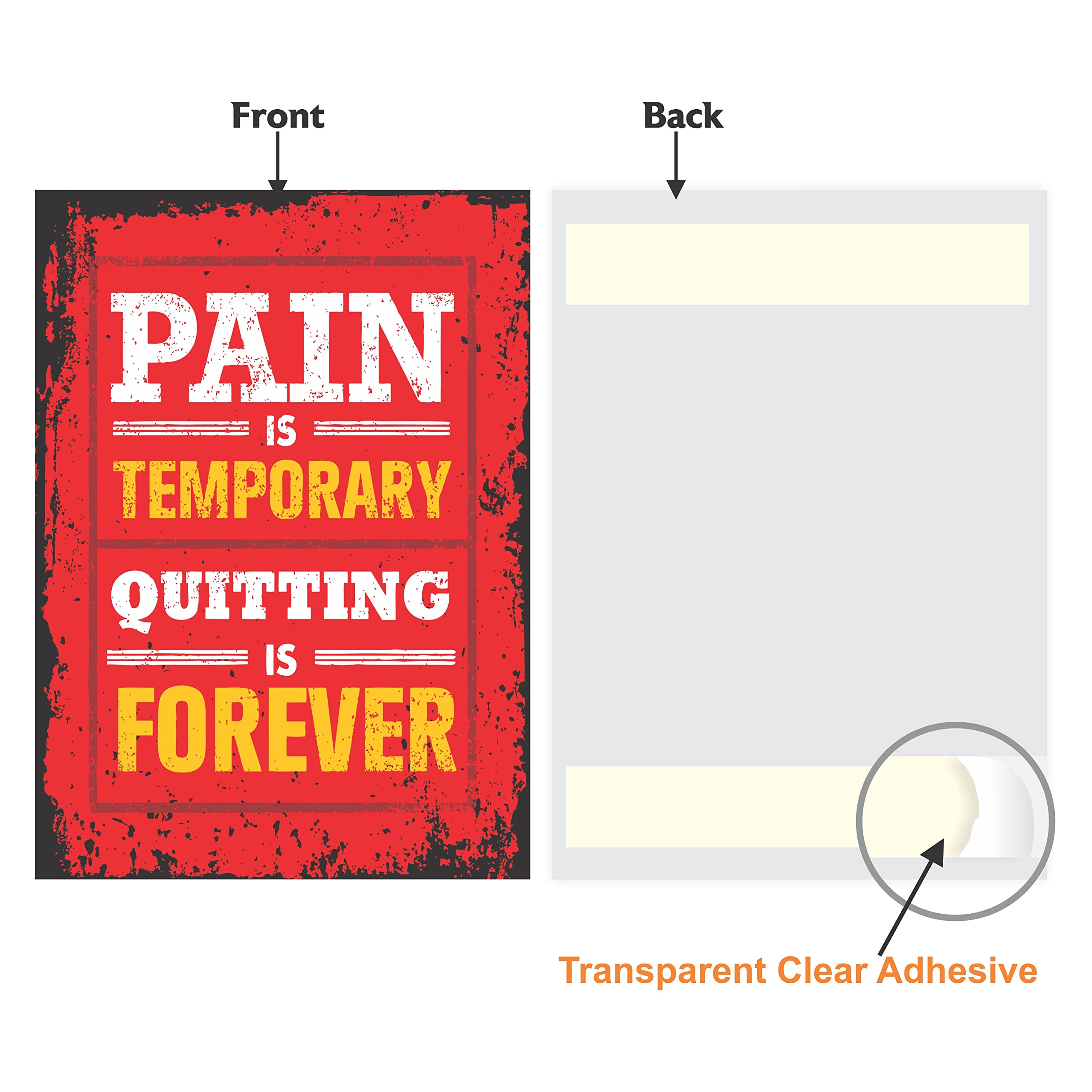 Flybuy Hub - Motivational Quotes Stickers 11.50 X 8.50 Inches (Pack Of 4), Wall Posters For Home And Office