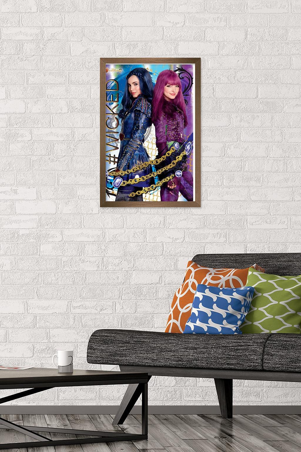 Trends International Disney Descendants 2 - Wicked Wall Poster, 14.725'' X 22.375'', Bronze Framed Version