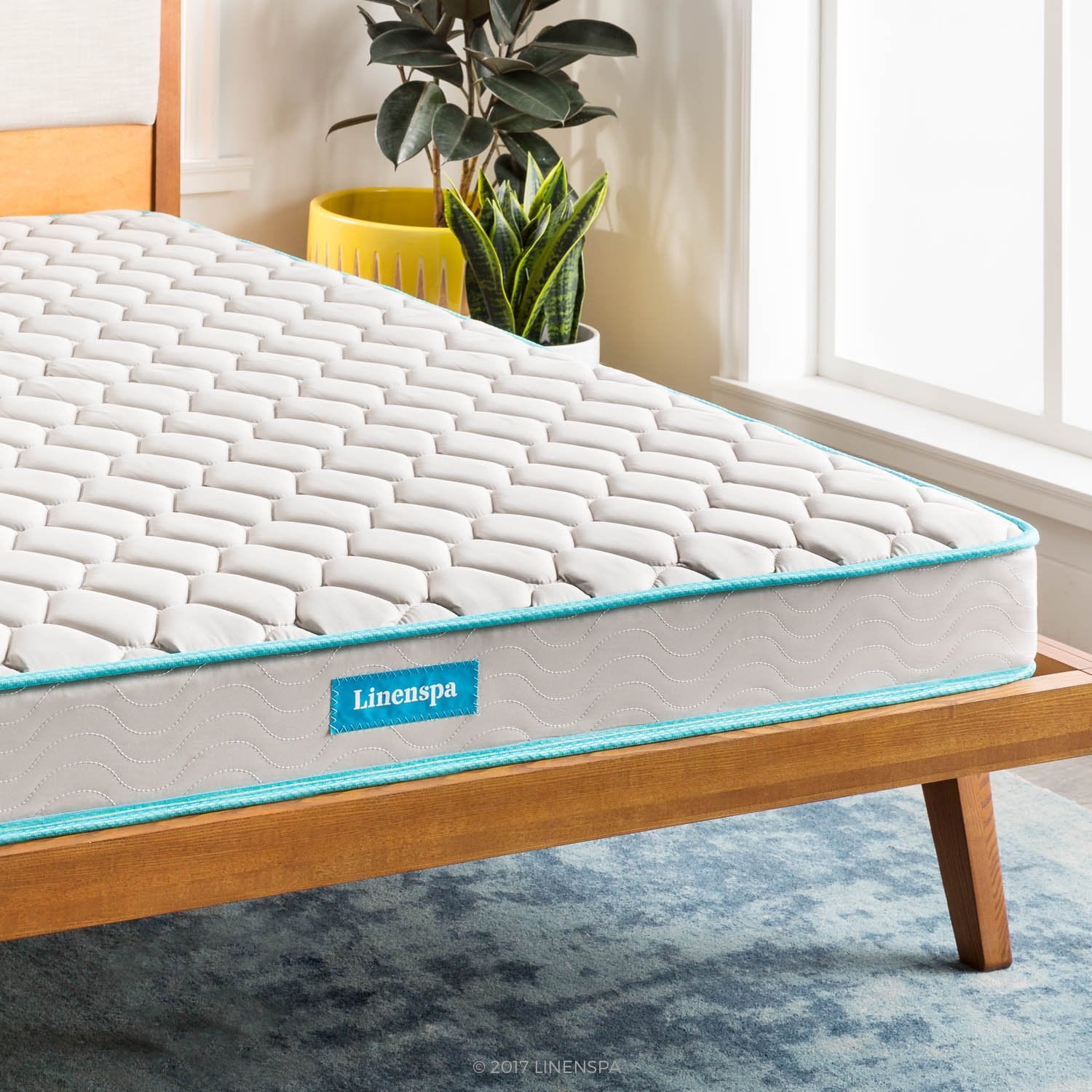 Linenspa 6 Inch Mattress - Firm Feel - Bonnell Spring With Foam Layer - Mattress In A Box - Youth Or Kids Bed - Guest Bedroom -