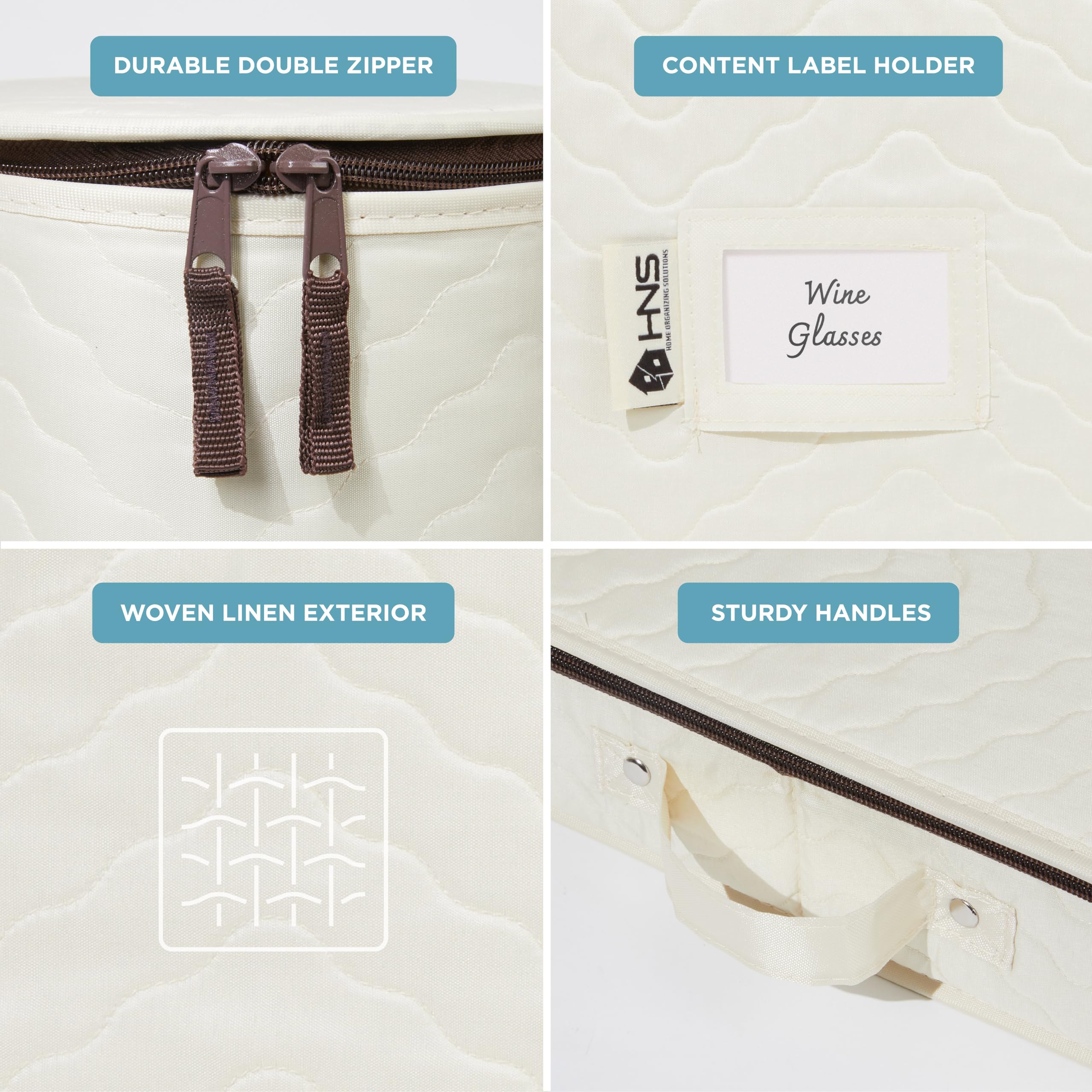 Hard Shell China Storage Containers 8-Piece Set Moving Boxes for Dinnerware, Glasses, Plates, Mugs and Saucers Sturdy Dish Organ