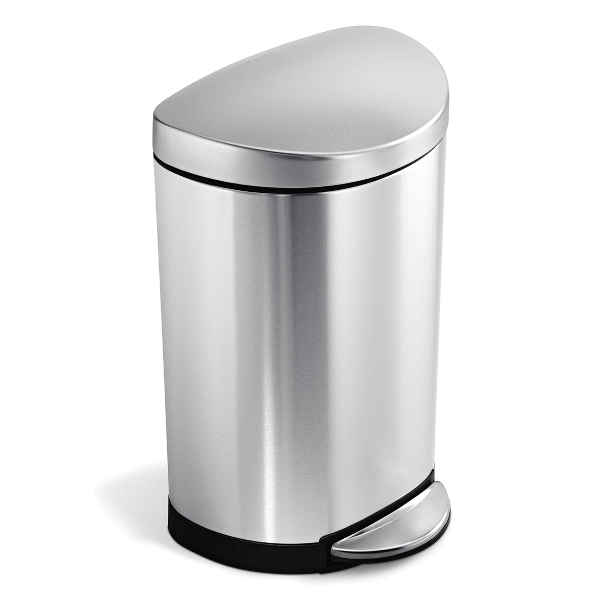 Simplehuman Small Simplehuman 10 Liter / 2.6 Gallon Small Semi-Round Bathroom Step Trash ...