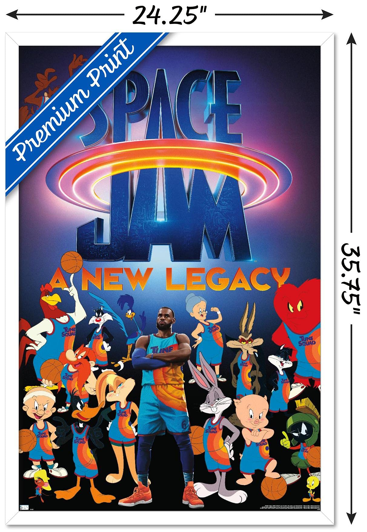 Trends International Space Jam: A New Legacy - Team Wall Poster, 22.375'' X 34'', White Framed Version